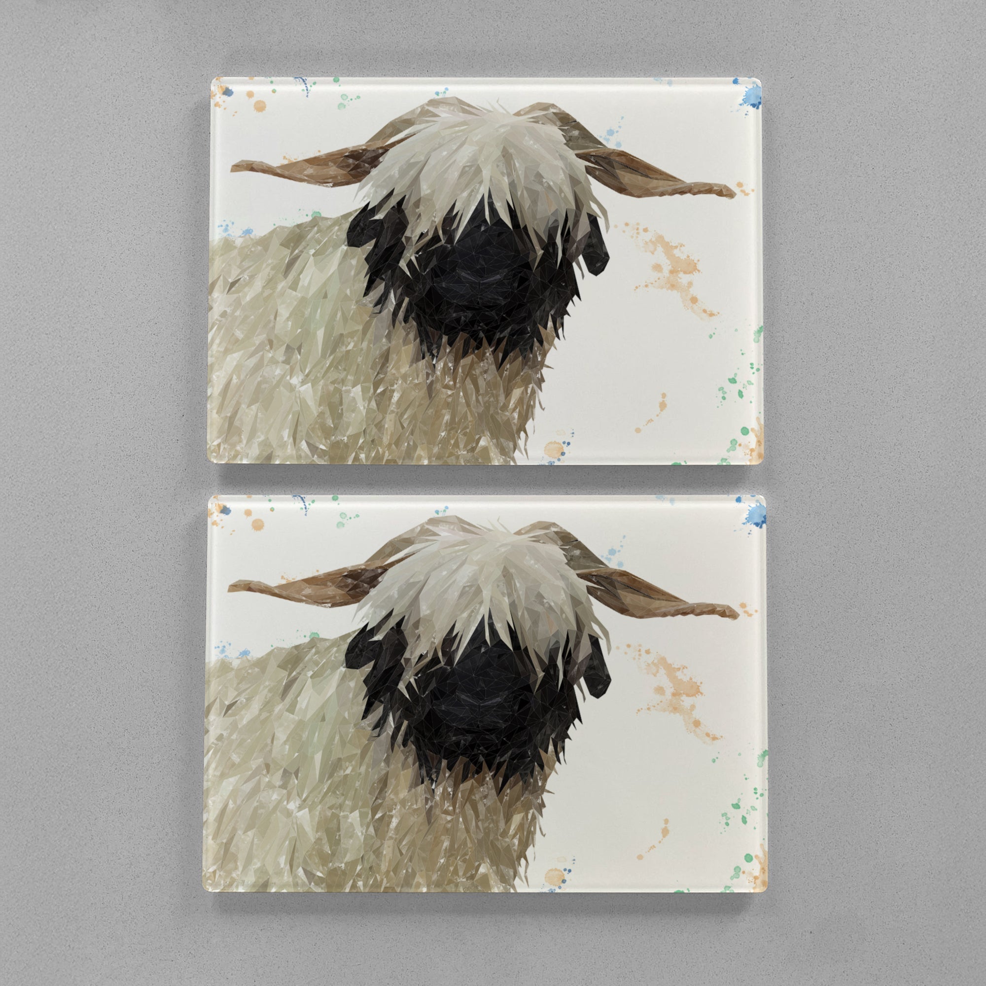 "Bertha" The Valais Blacknose Sheep Premium Glass Placemat