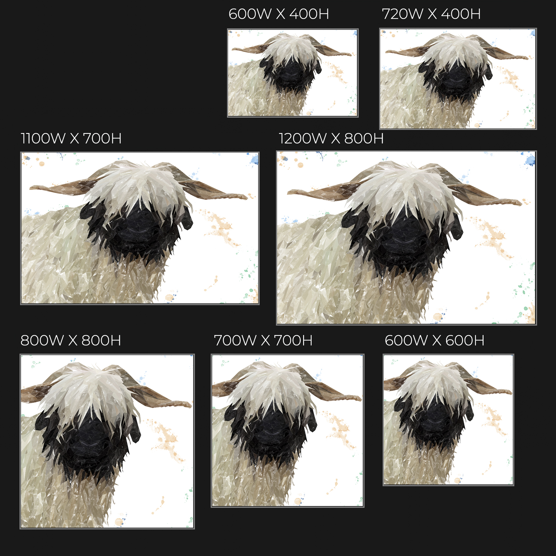 "Bertha" The Valais Blacknose Sheep Glass Wall Art