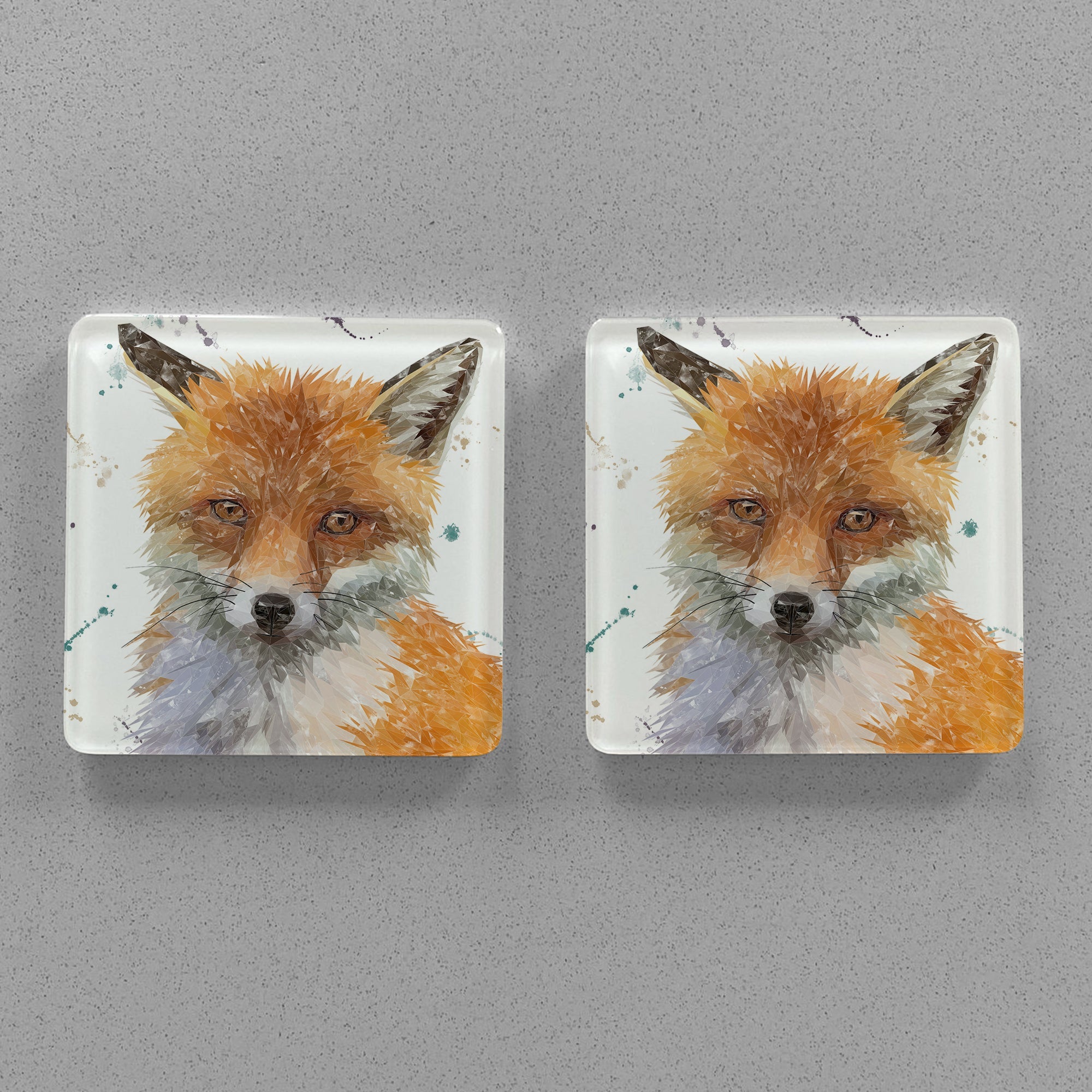 "Rusty" The Fox Premium Glass Coasters