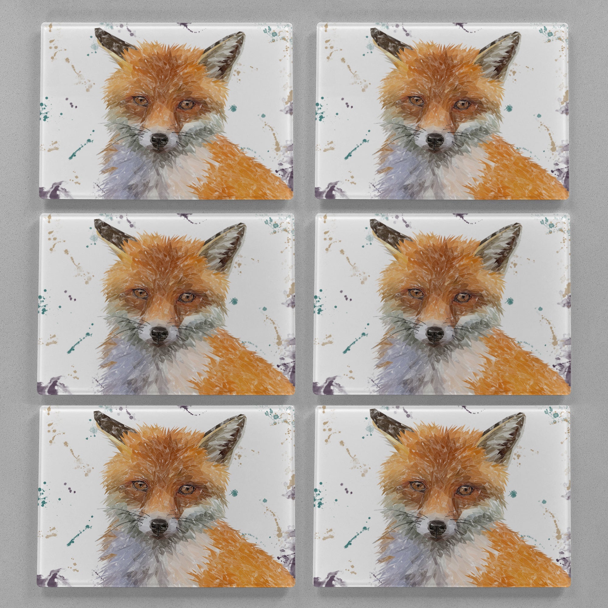 "Rusty" The Fox Premium Glass Placemat