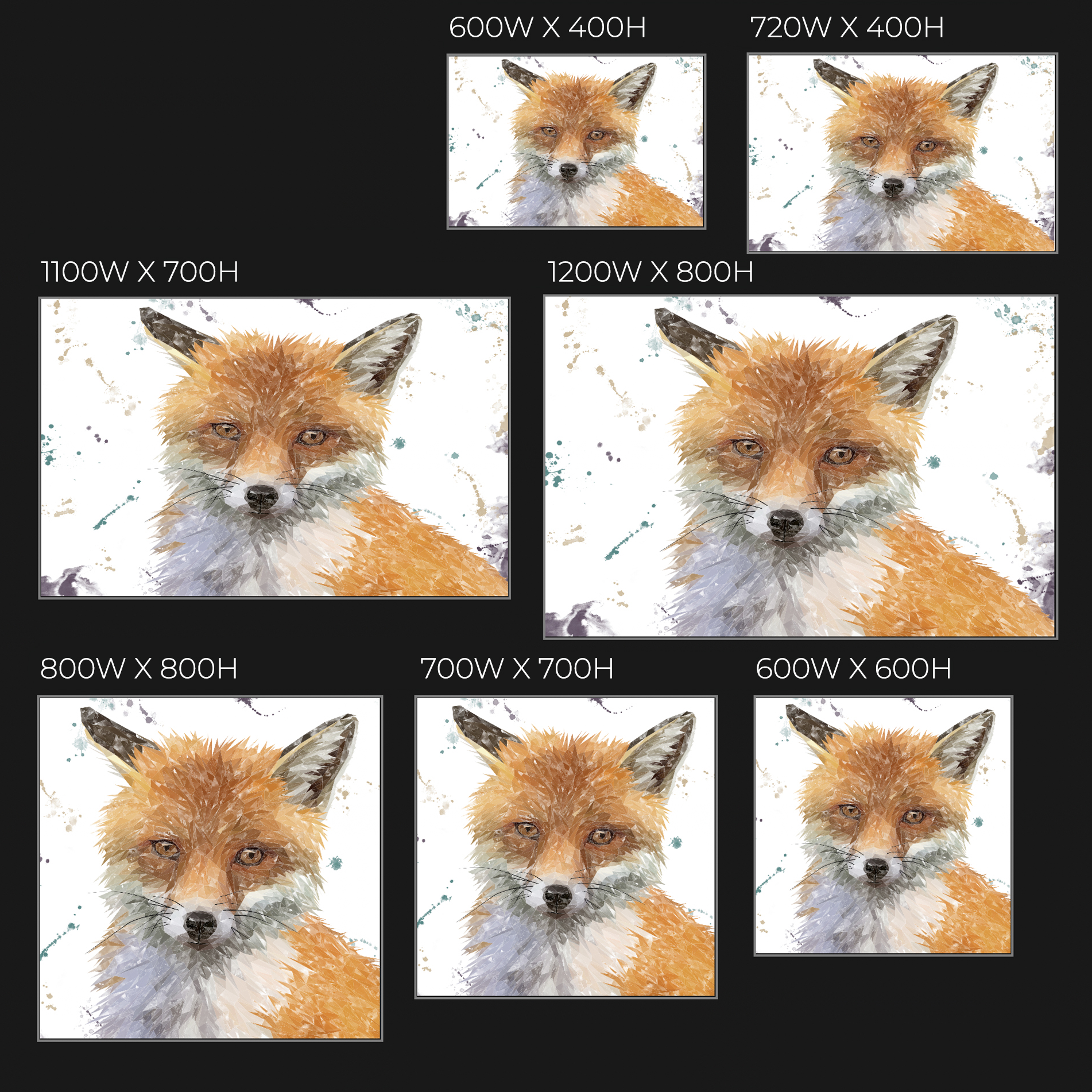 "Rusty" The Fox Glass Wall Art