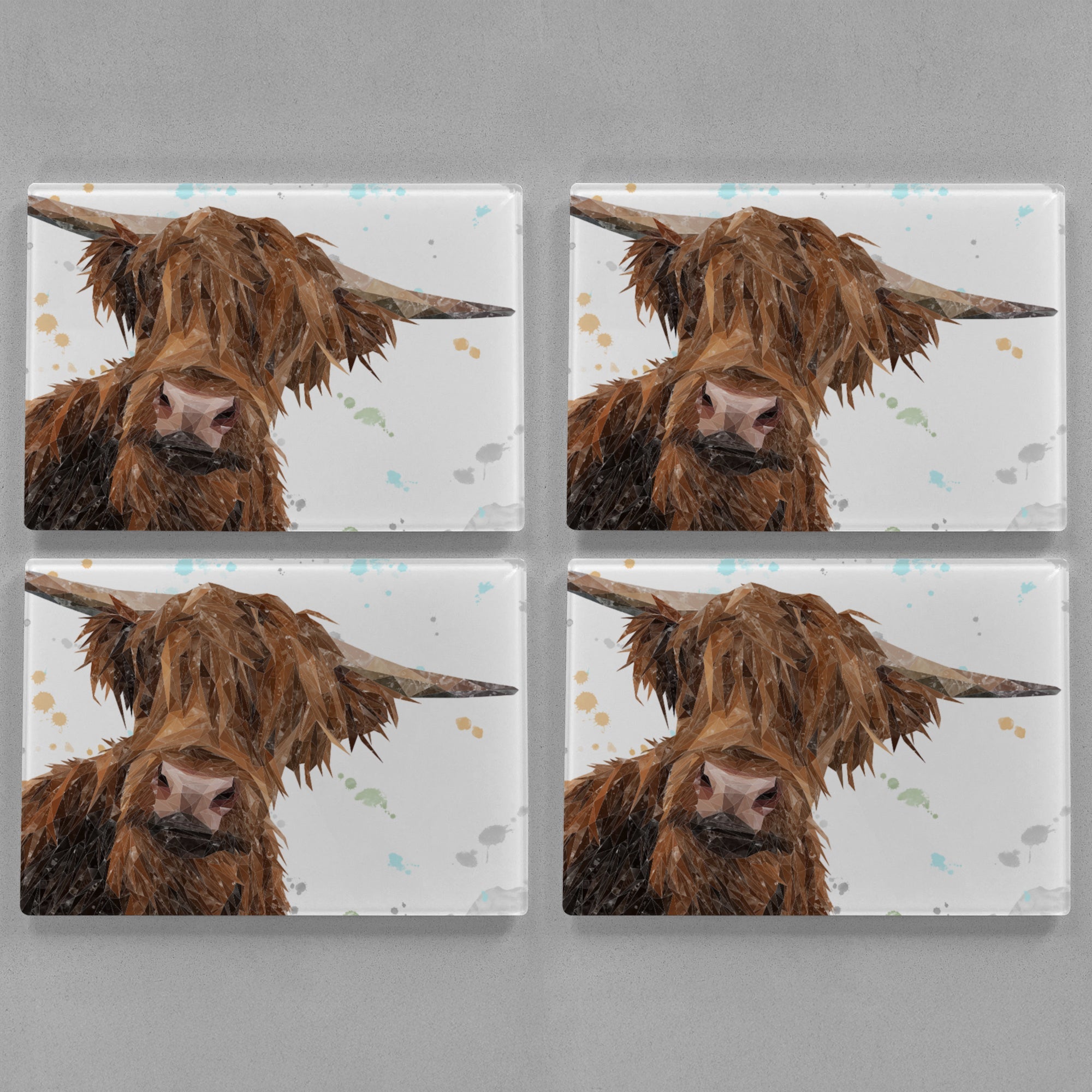 "Mac" The Highland Bull Premium Glass Placemat
