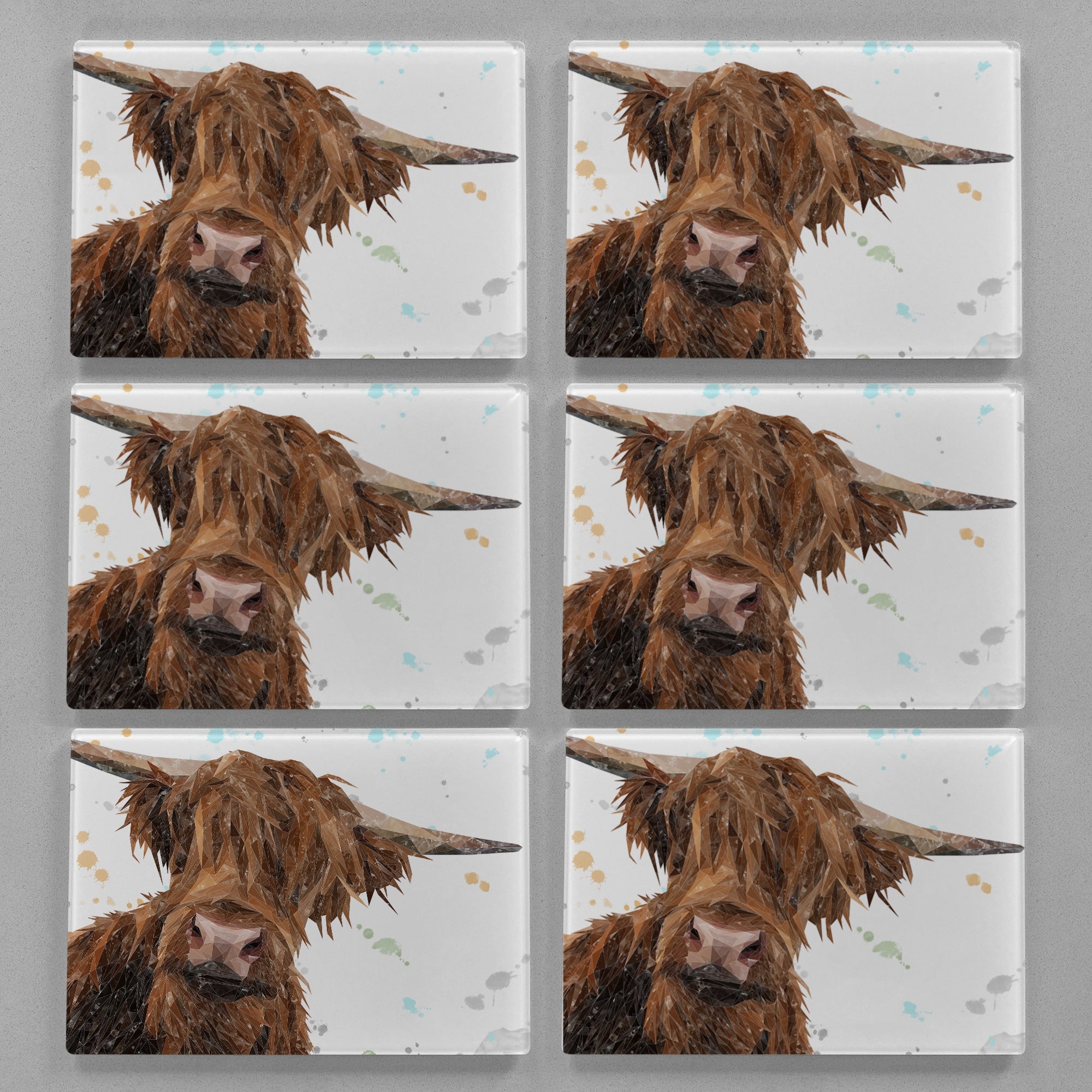 "Mac" The Highland Bull Premium Glass Placemat
