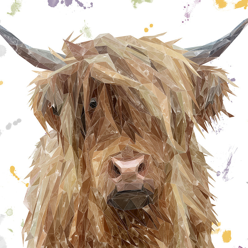 "Millie" The Highland Cow Premium Glass Coasters
