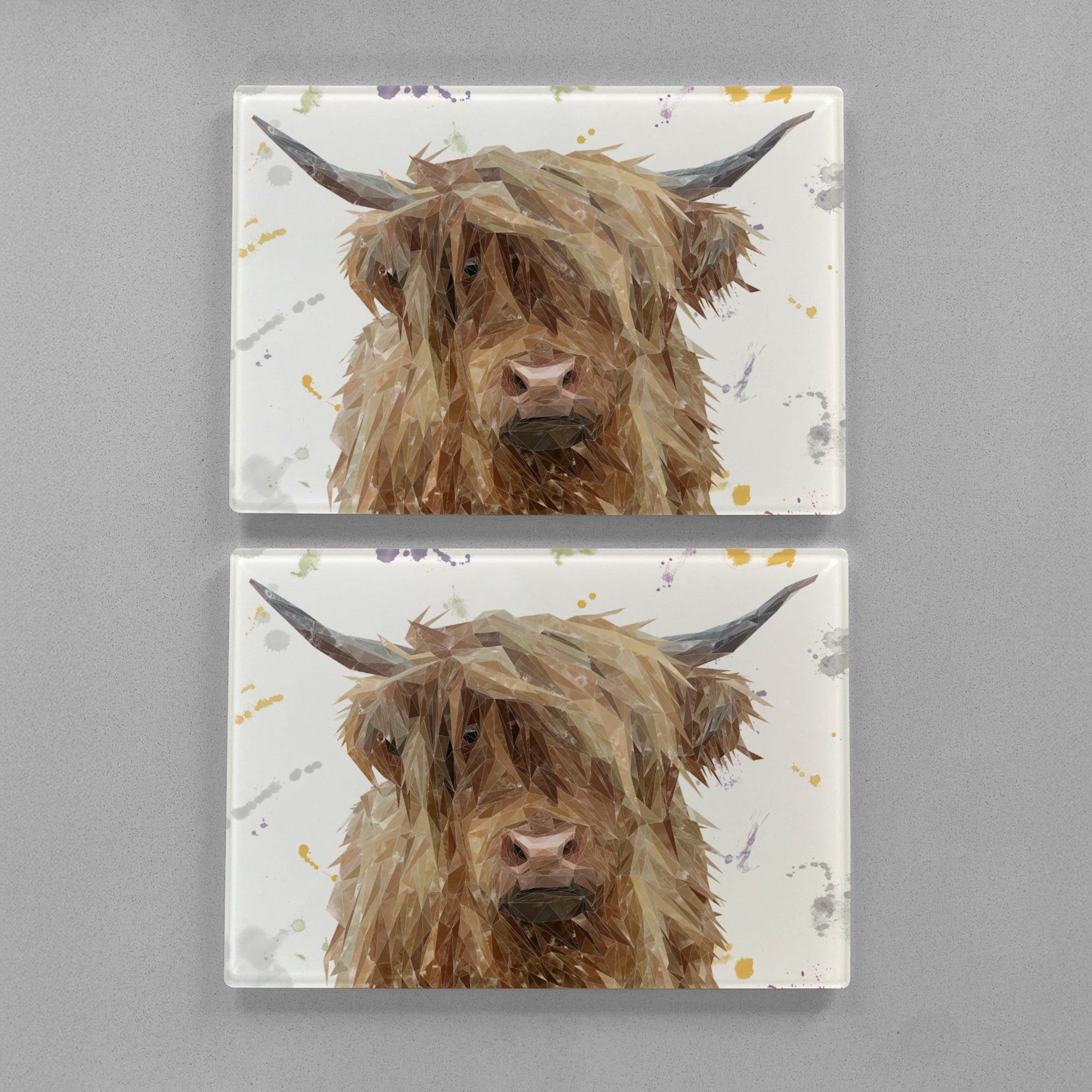 "Millie" The Highland Cow Premium Glass Placemat