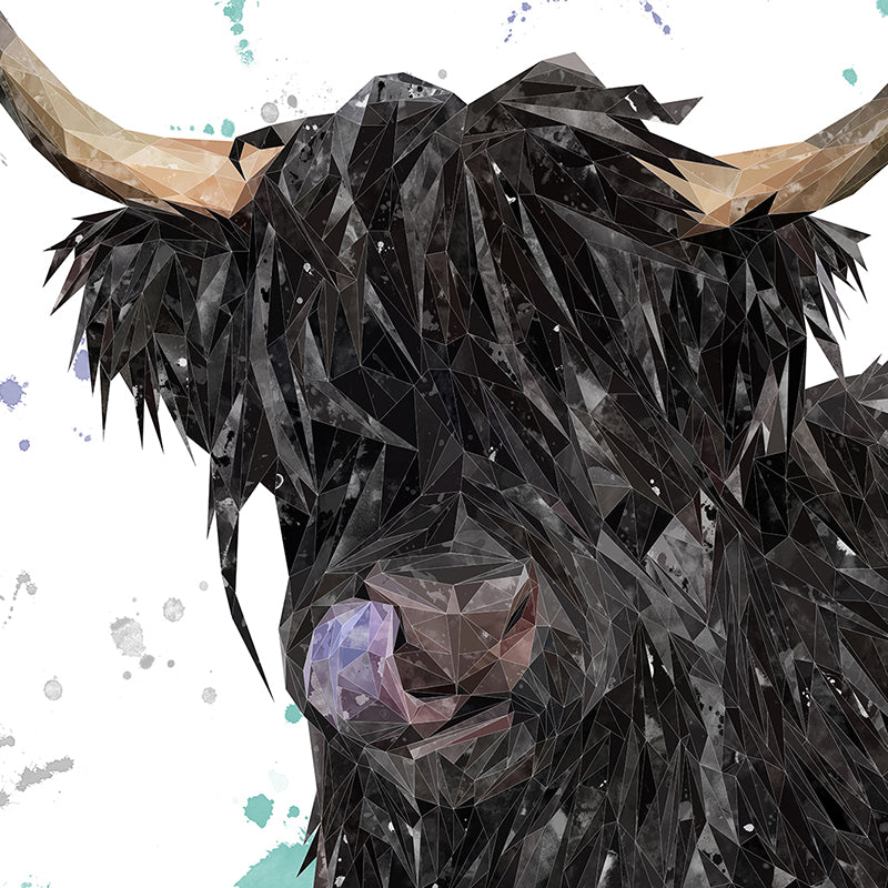 "Mabel" The Highland Cow Premium Glass Coasters