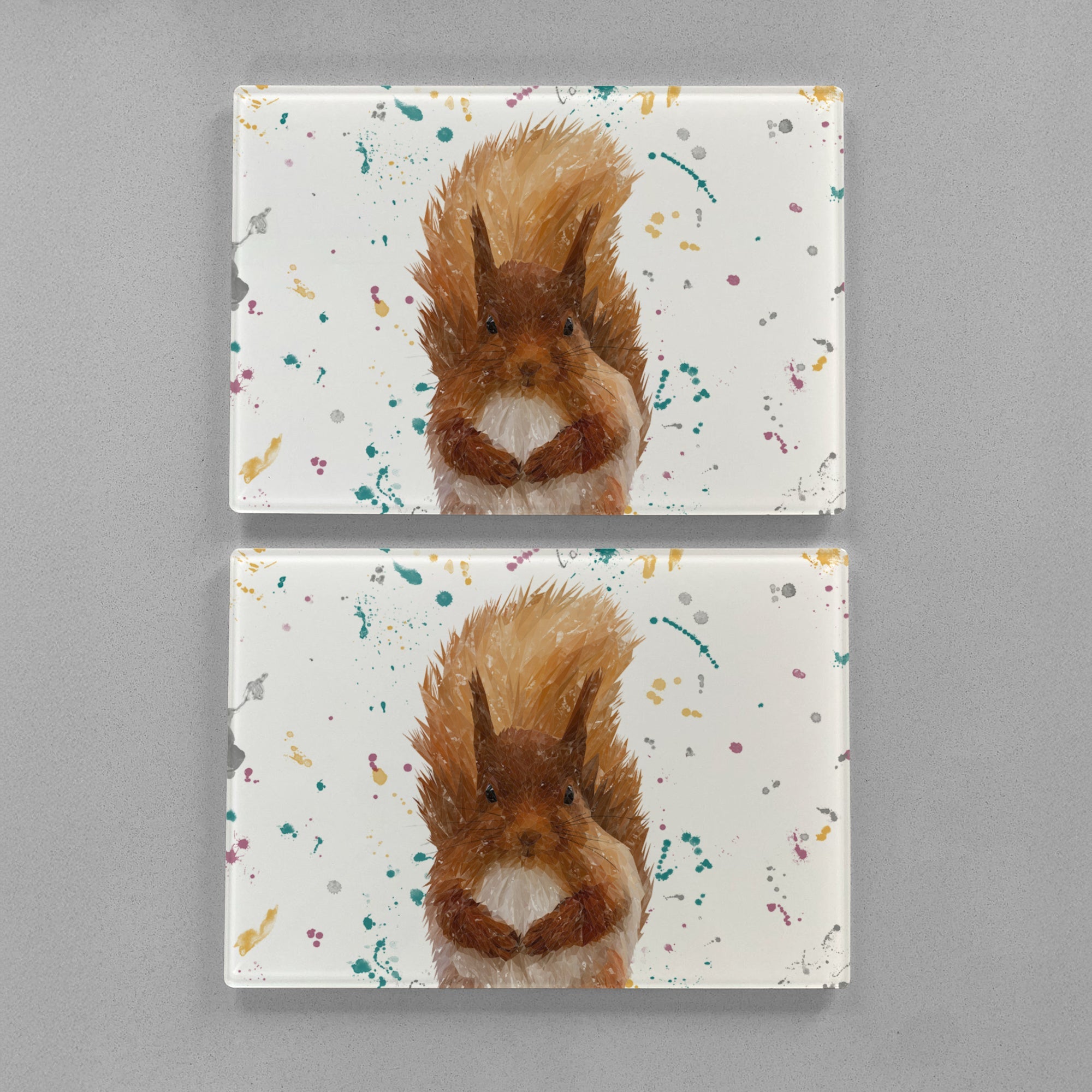 "Ellis" The Red Squirrel Premium Glass Placemat
