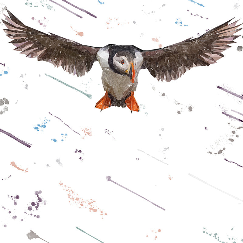 "Frank" The Puffin Premium Glass Coasters