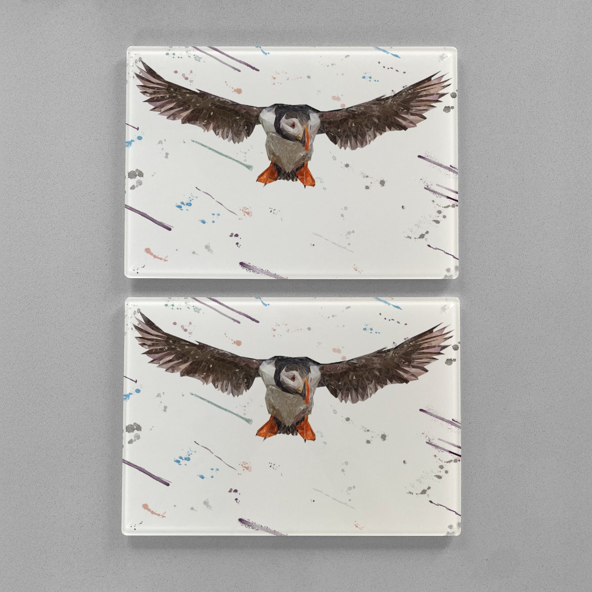 "Frank" The Puffin Premium Glass Placemat