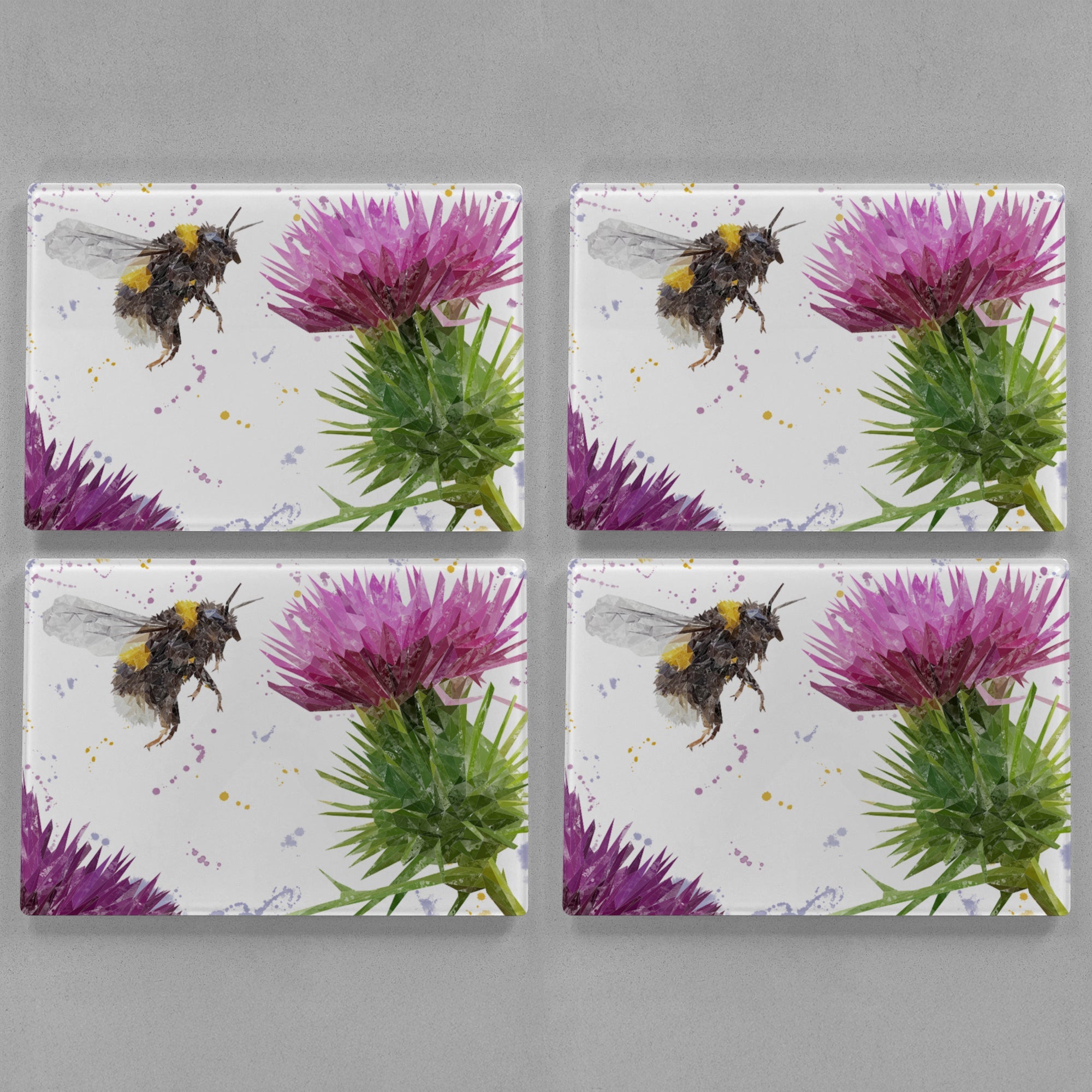 "Highland Honey" The Bee & The Thistle Premium Glass Placemat