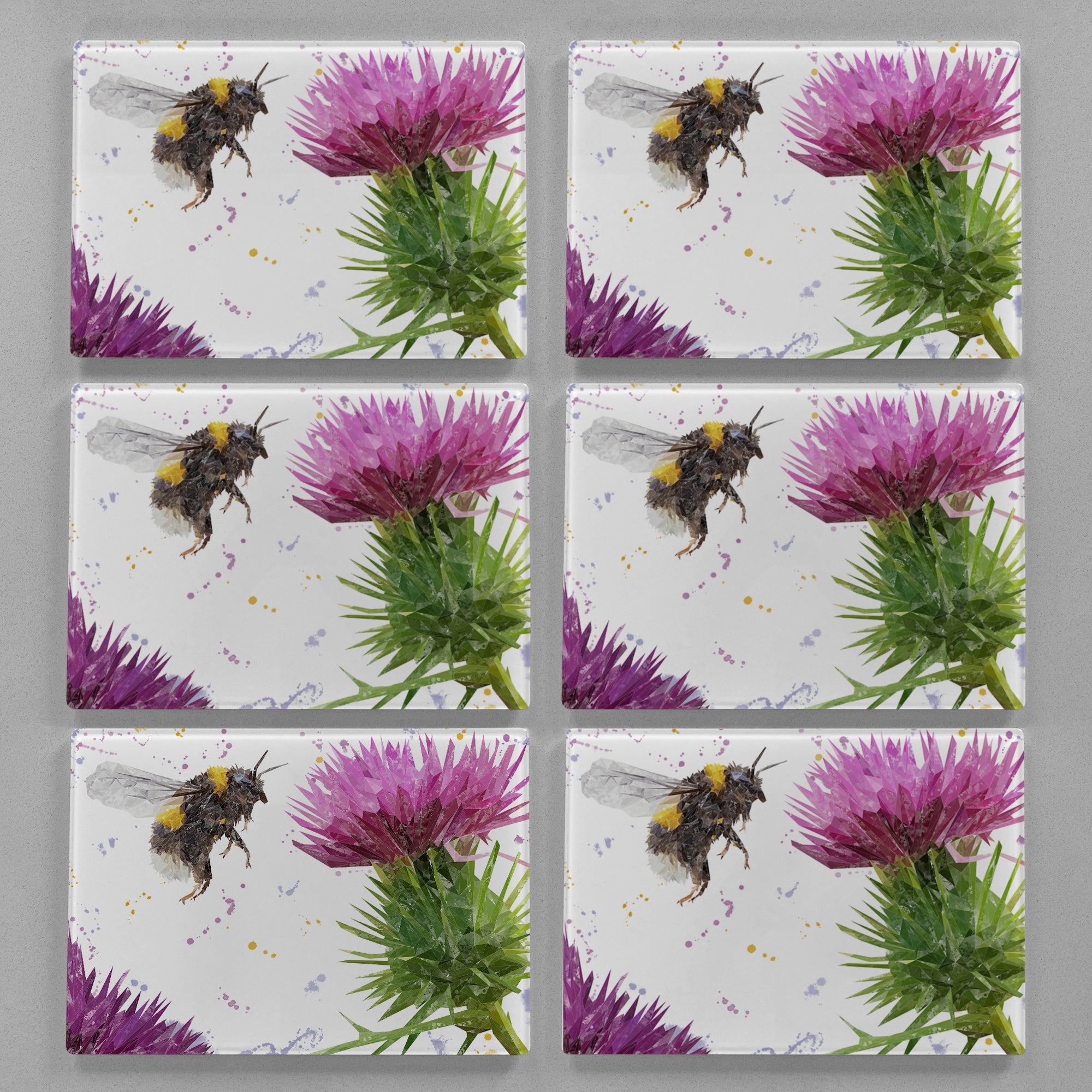 "Highland Honey" The Bee & The Thistle Premium Glass Placemat