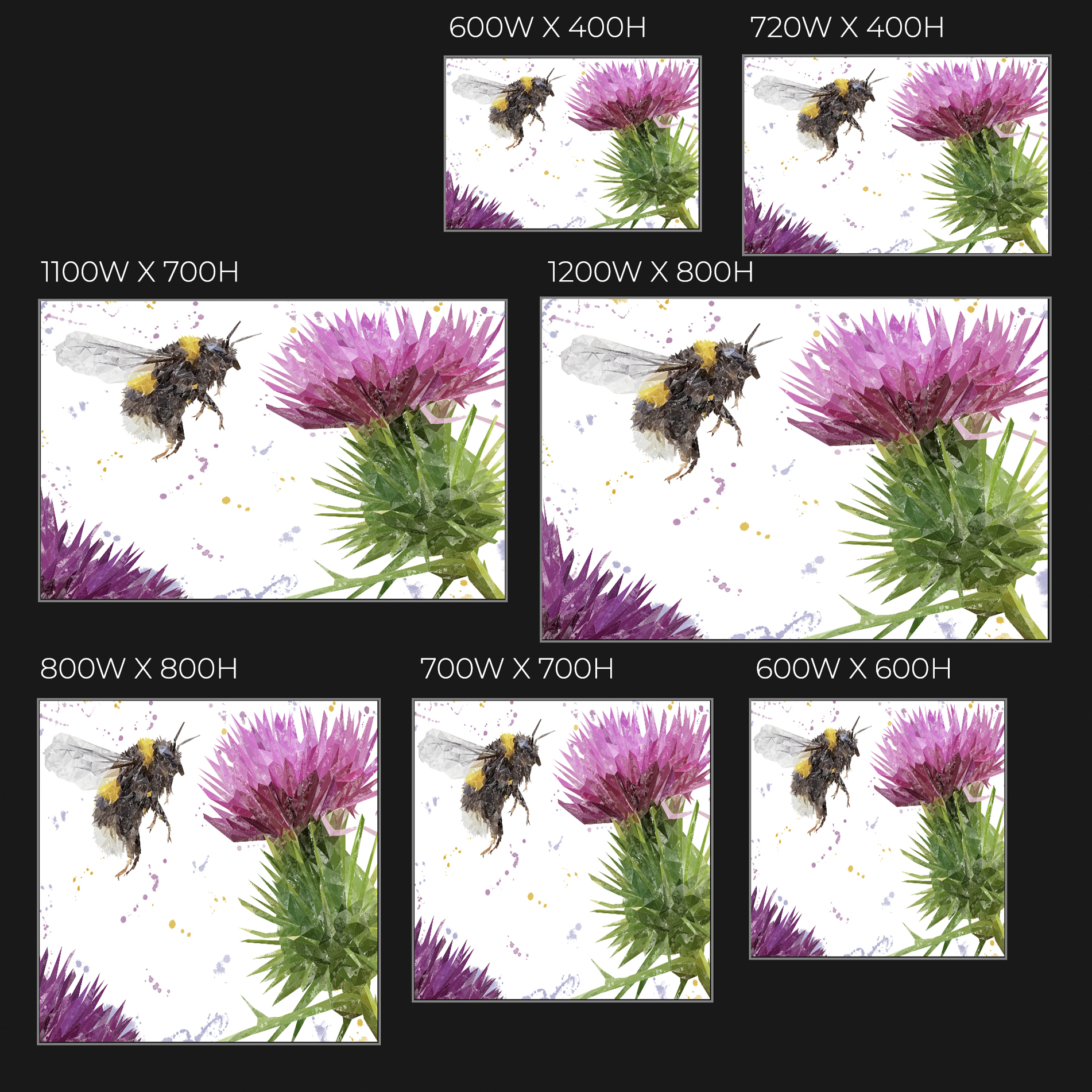 "Highland Honey" The Bee & The Thistle Glass Wall Art