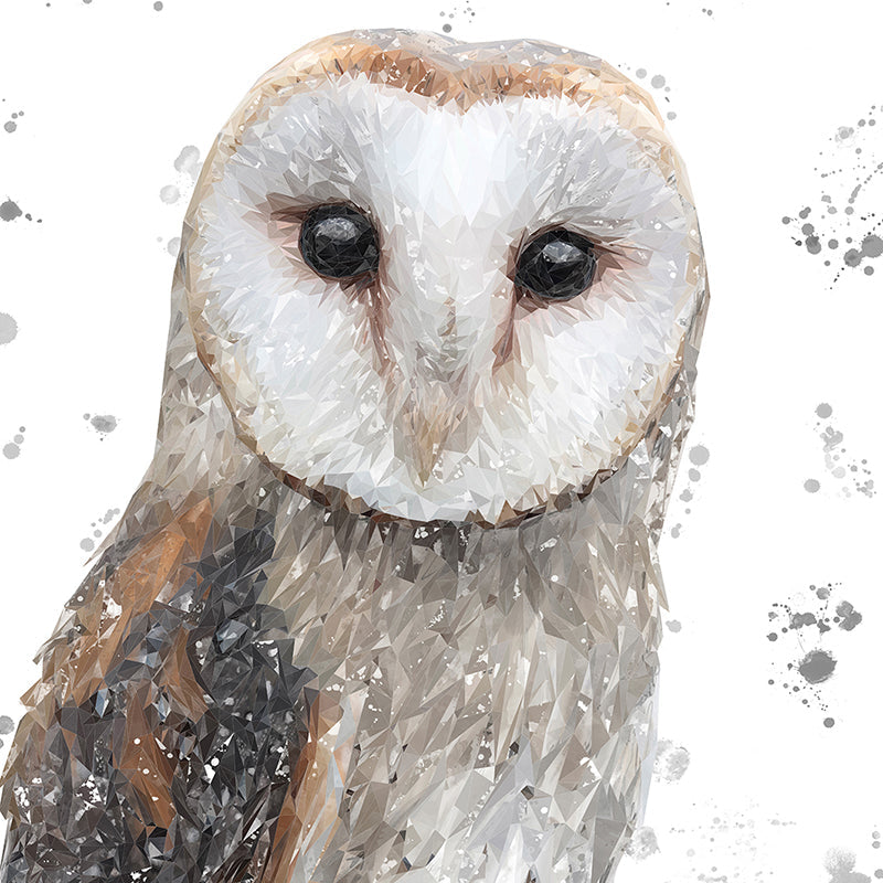 "Whisper" Grey Background Splashes Premium Glass Coasters