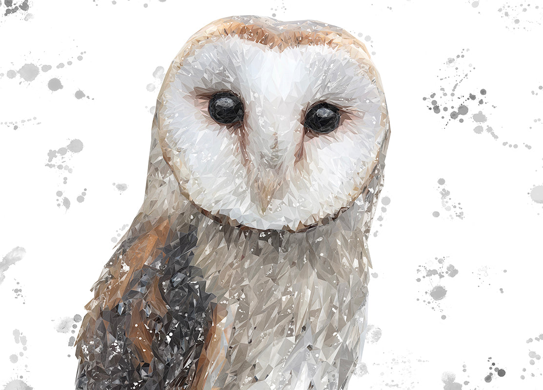 "Whisper" Grey Background Splashes Premium Glass Placemat