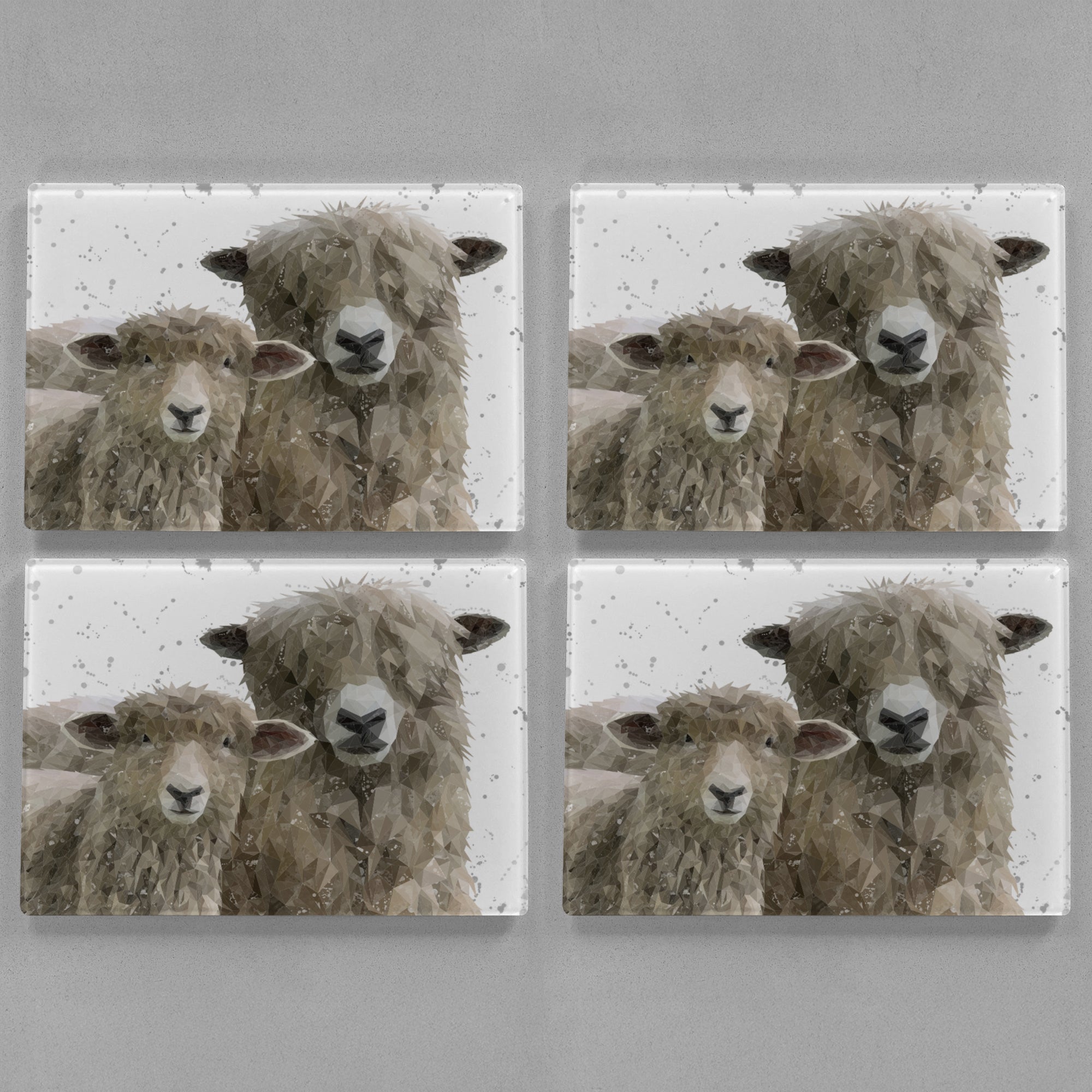 "Lily & Lottie" Background Splashes Premium Glass Placemat