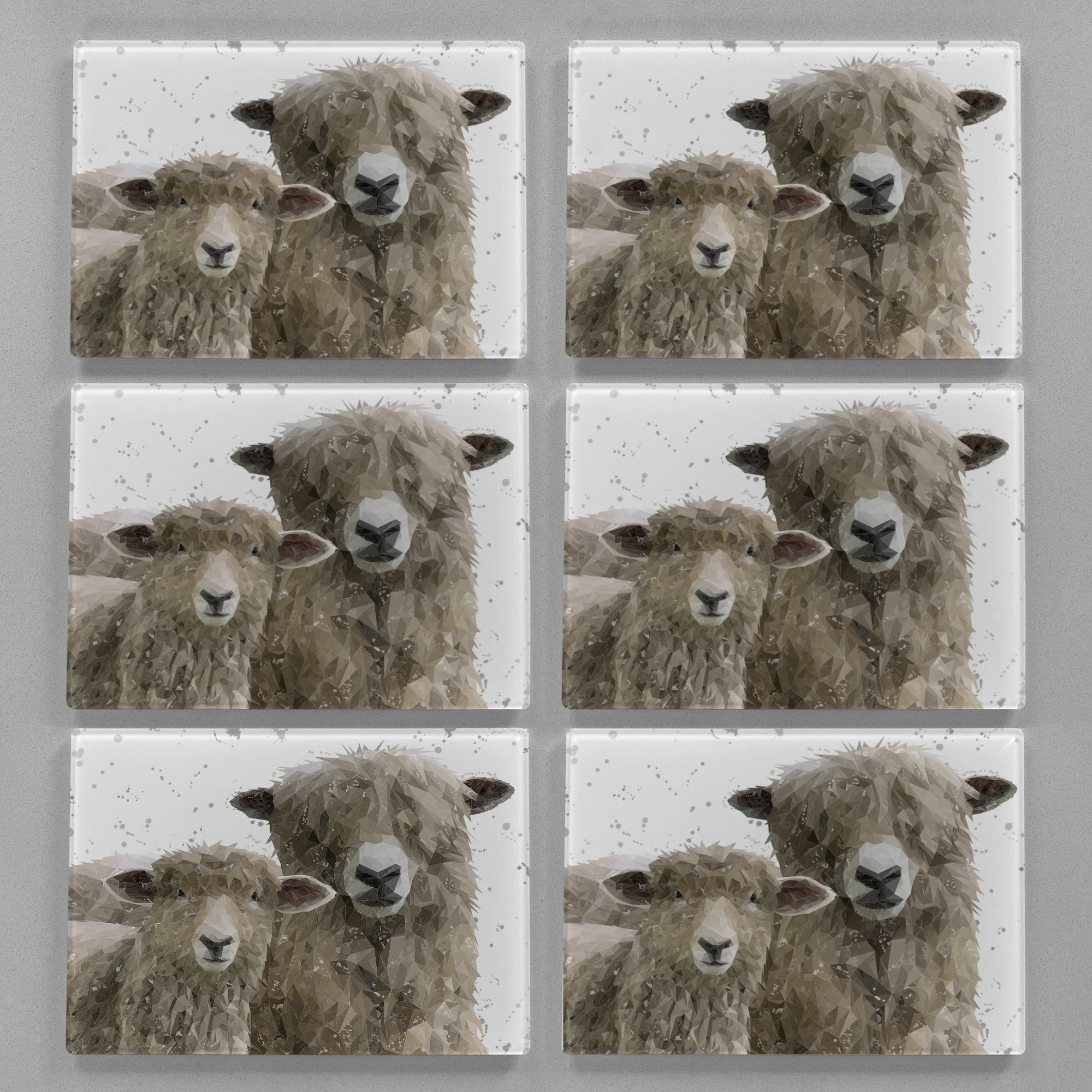 "Lily & Lottie" Background Splashes Premium Glass Placemat