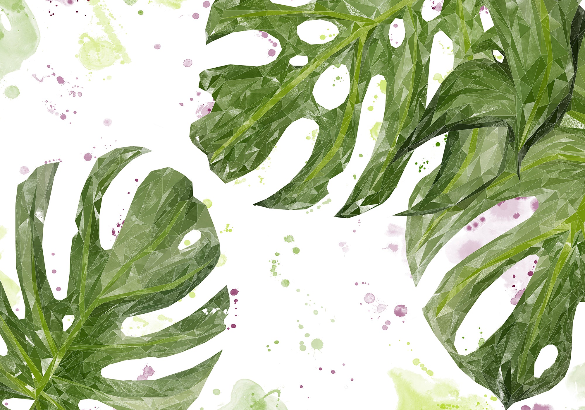 "Tranquillity" Monstera Plant Kitchen Splashback