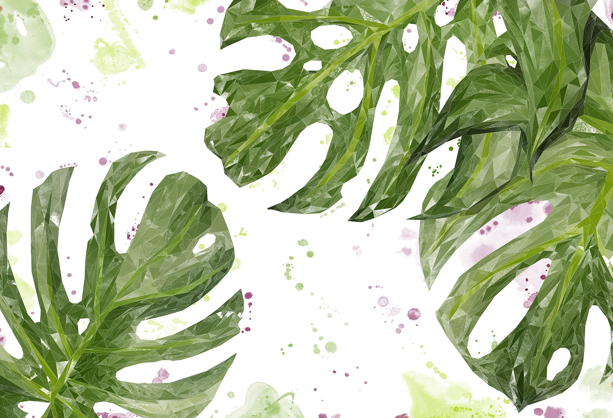 "Tranquillity" Monstera Plant Kitchen Splashback