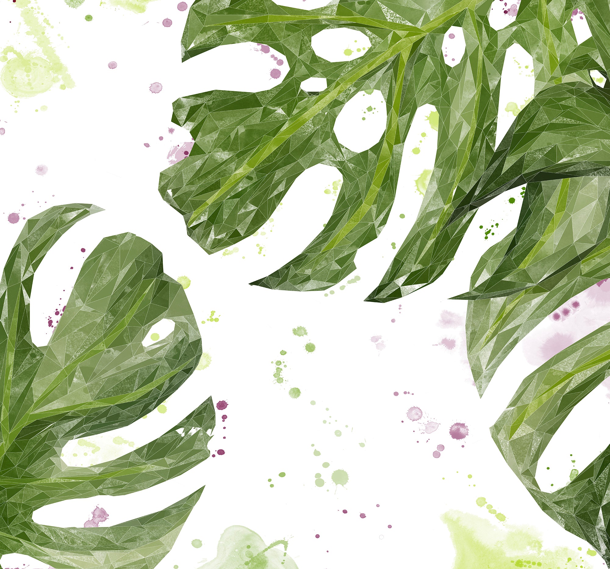 "Tranquillity" Monstera Plant Kitchen Splashback