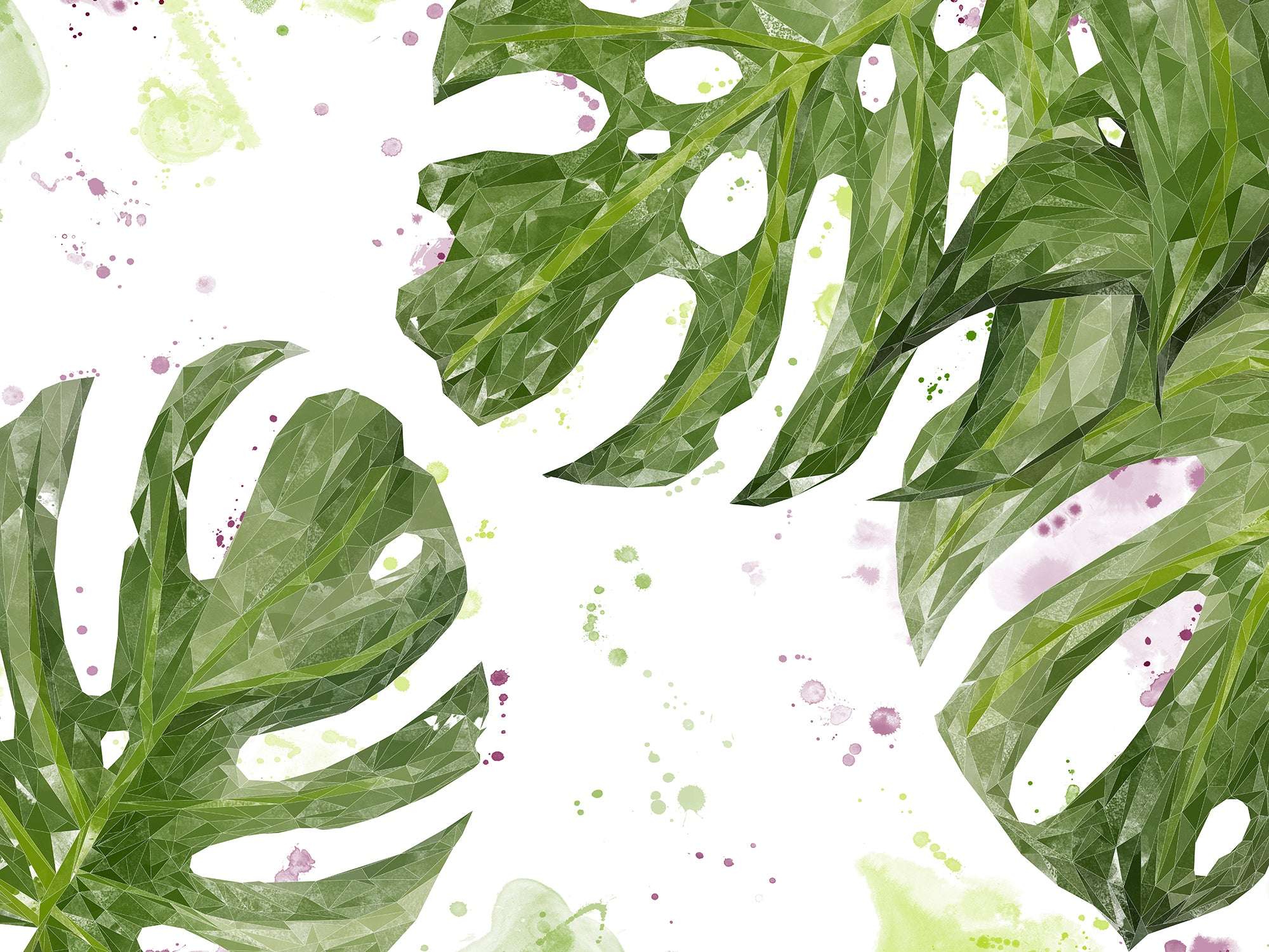 "Tranquillity" Monstera Plant Kitchen Splashback