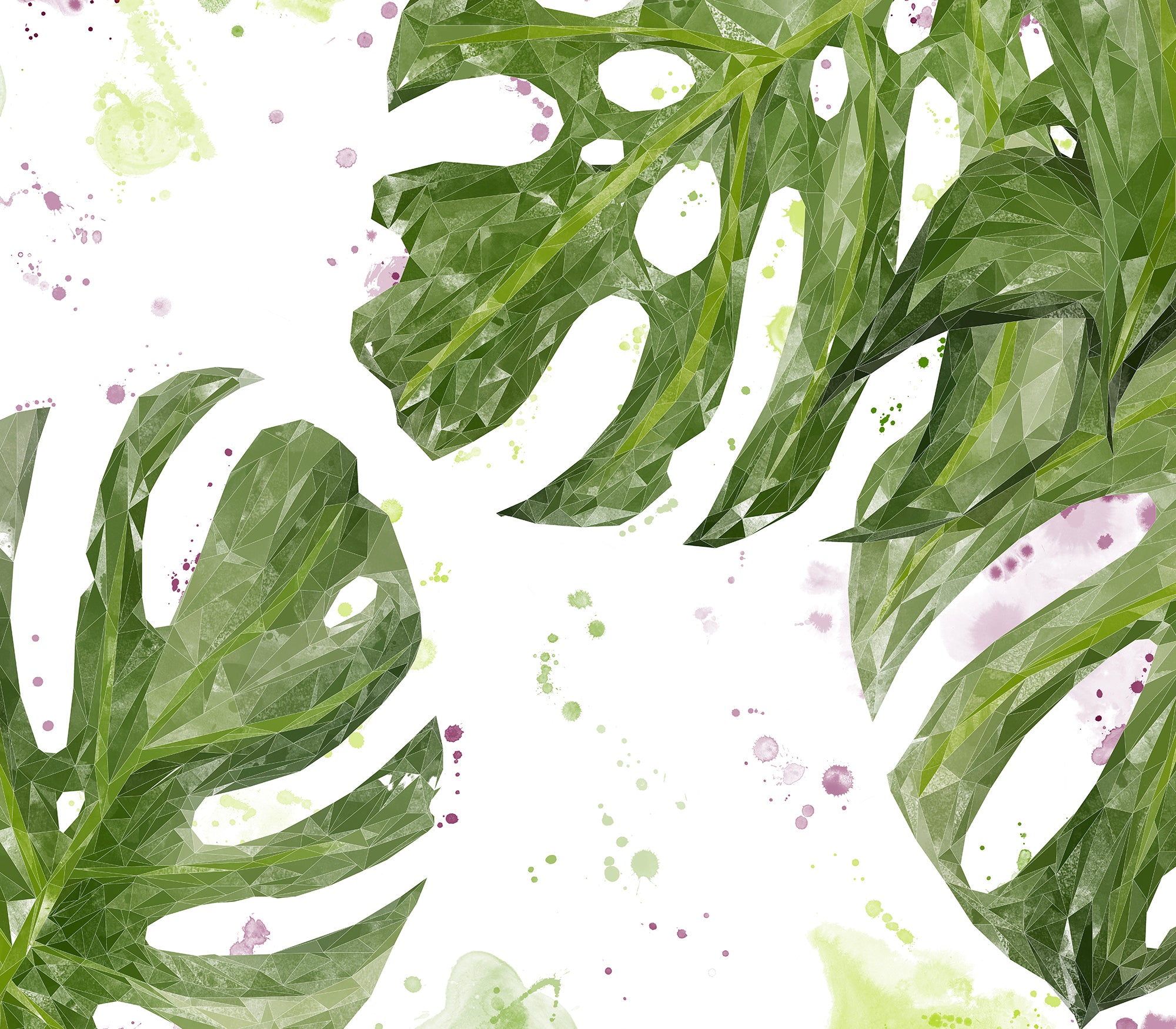 "Tranquillity" Monstera Plant Kitchen Splashback