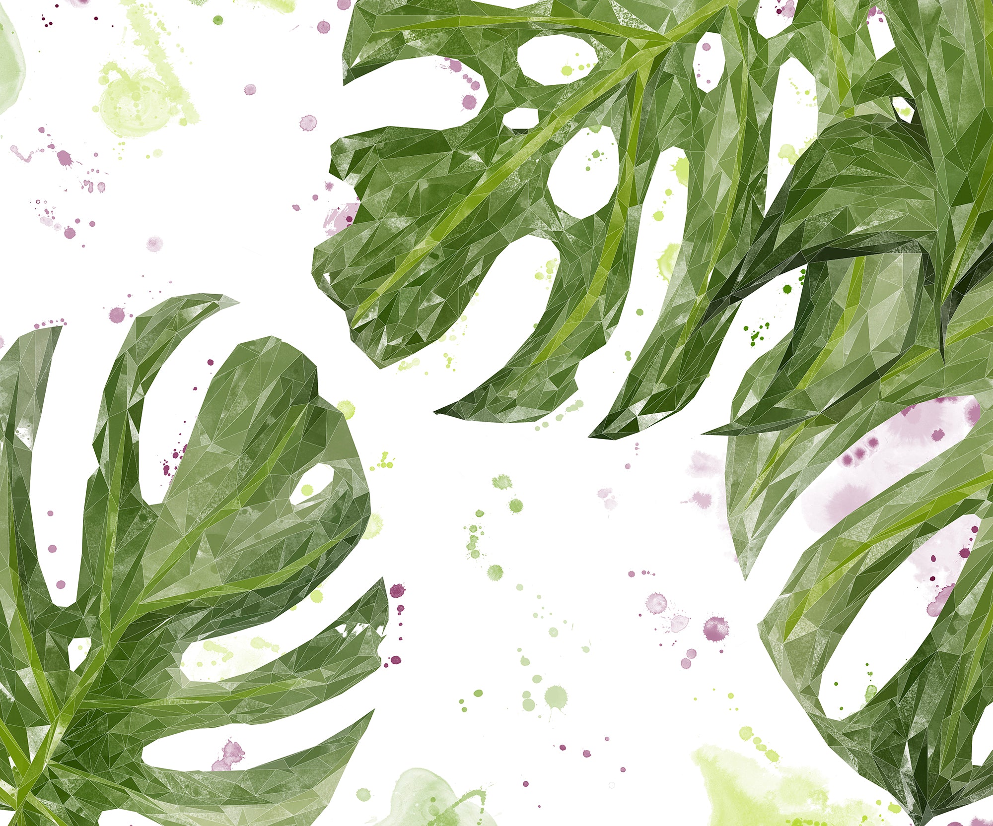 "Tranquillity" Monstera Plant Kitchen Splashback