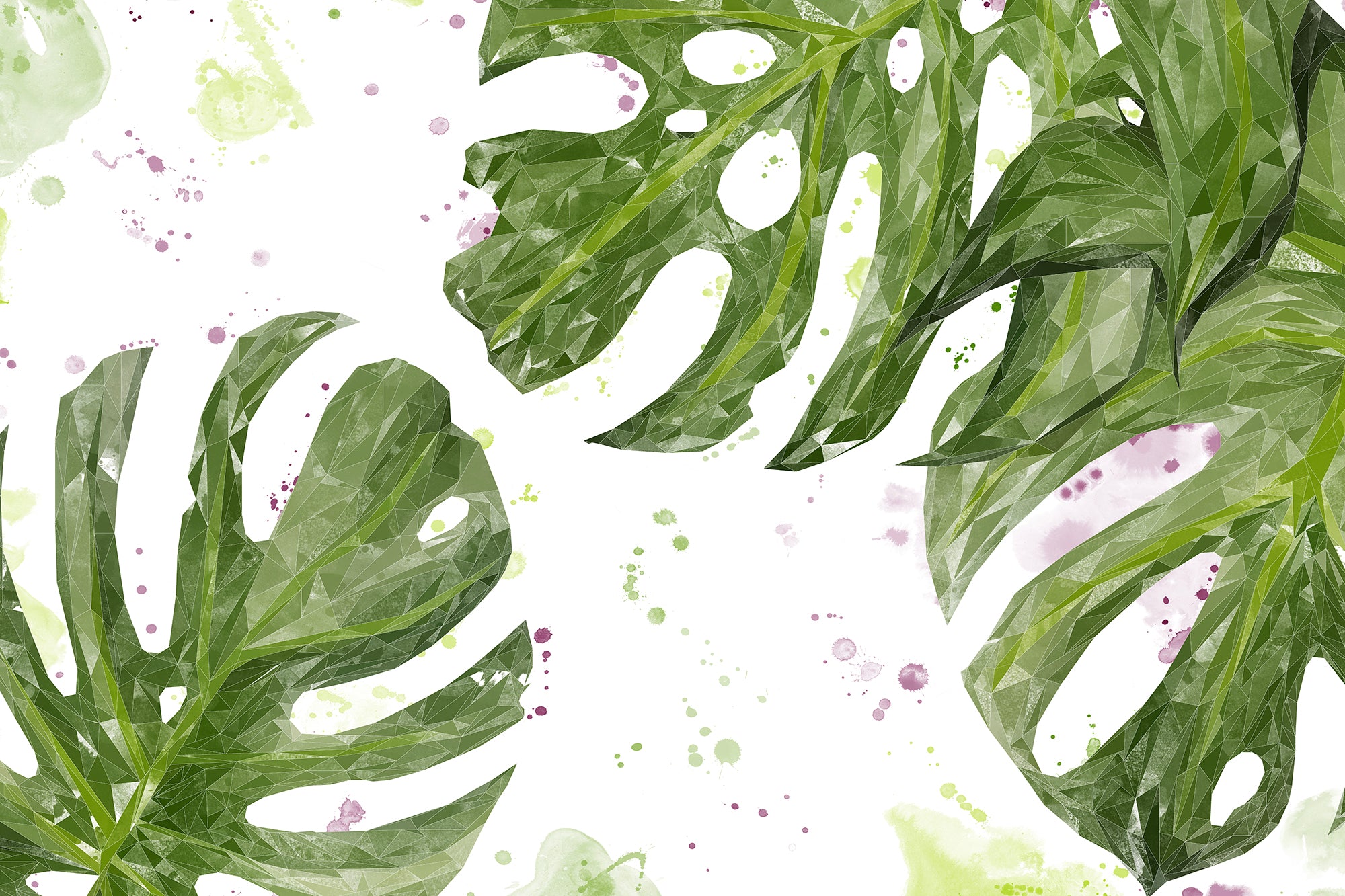 "Tranquillity" Monstera Plant Kitchen Splashback