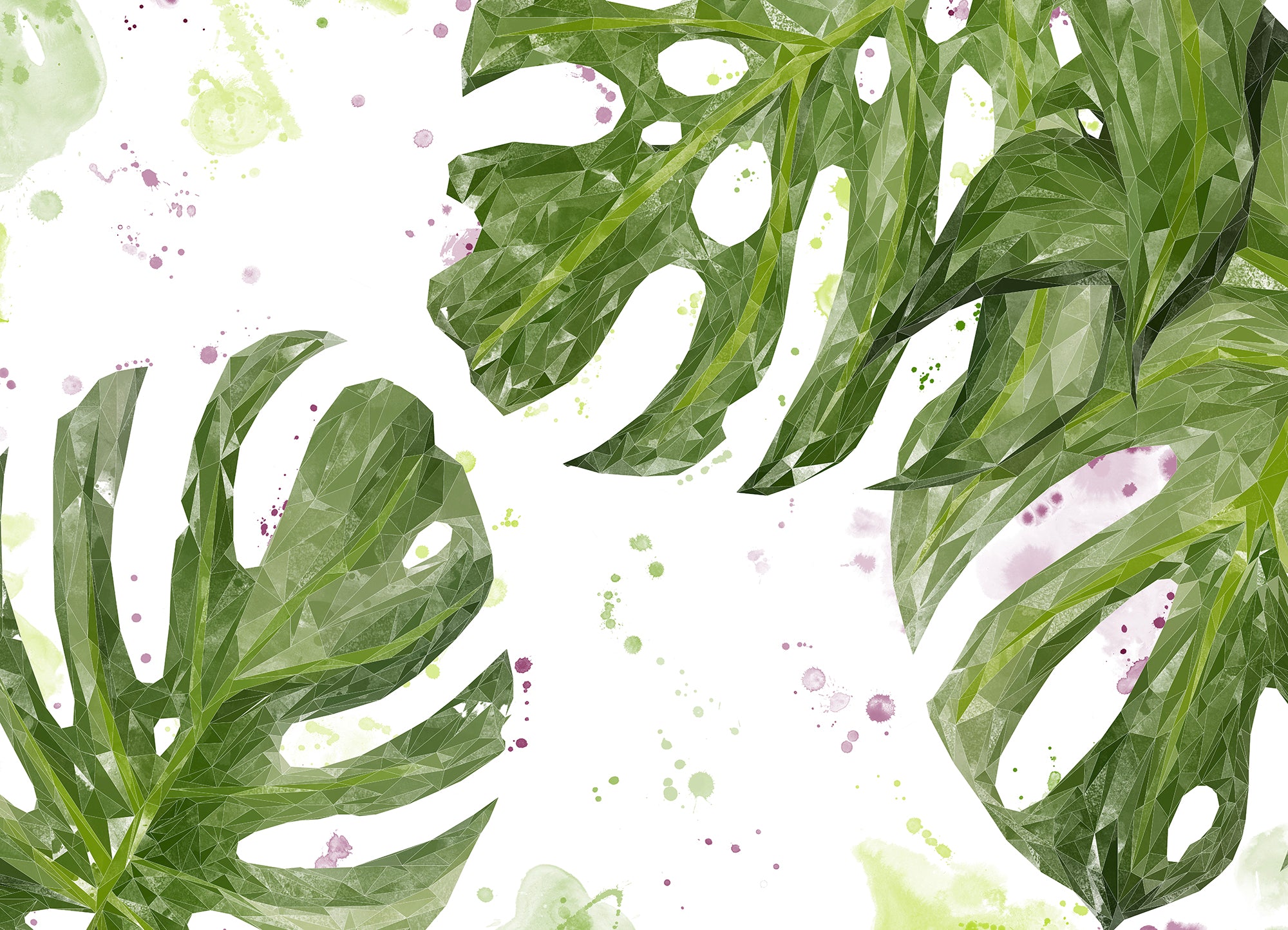 "Tranquillity" Monstera Plant Kitchen Splashback