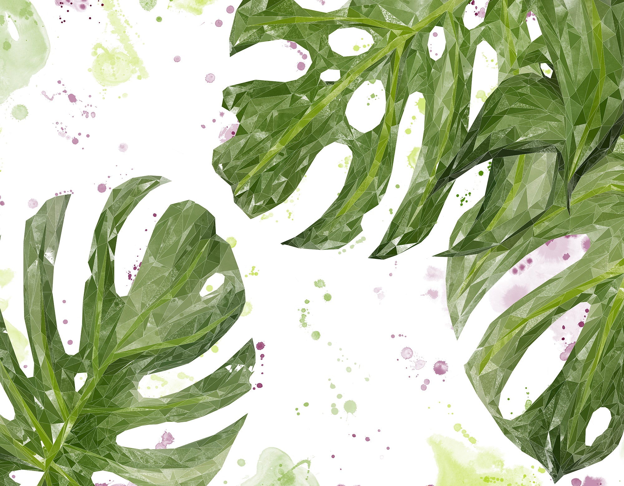 "Tranquillity" Monstera Plant Kitchen Splashback
