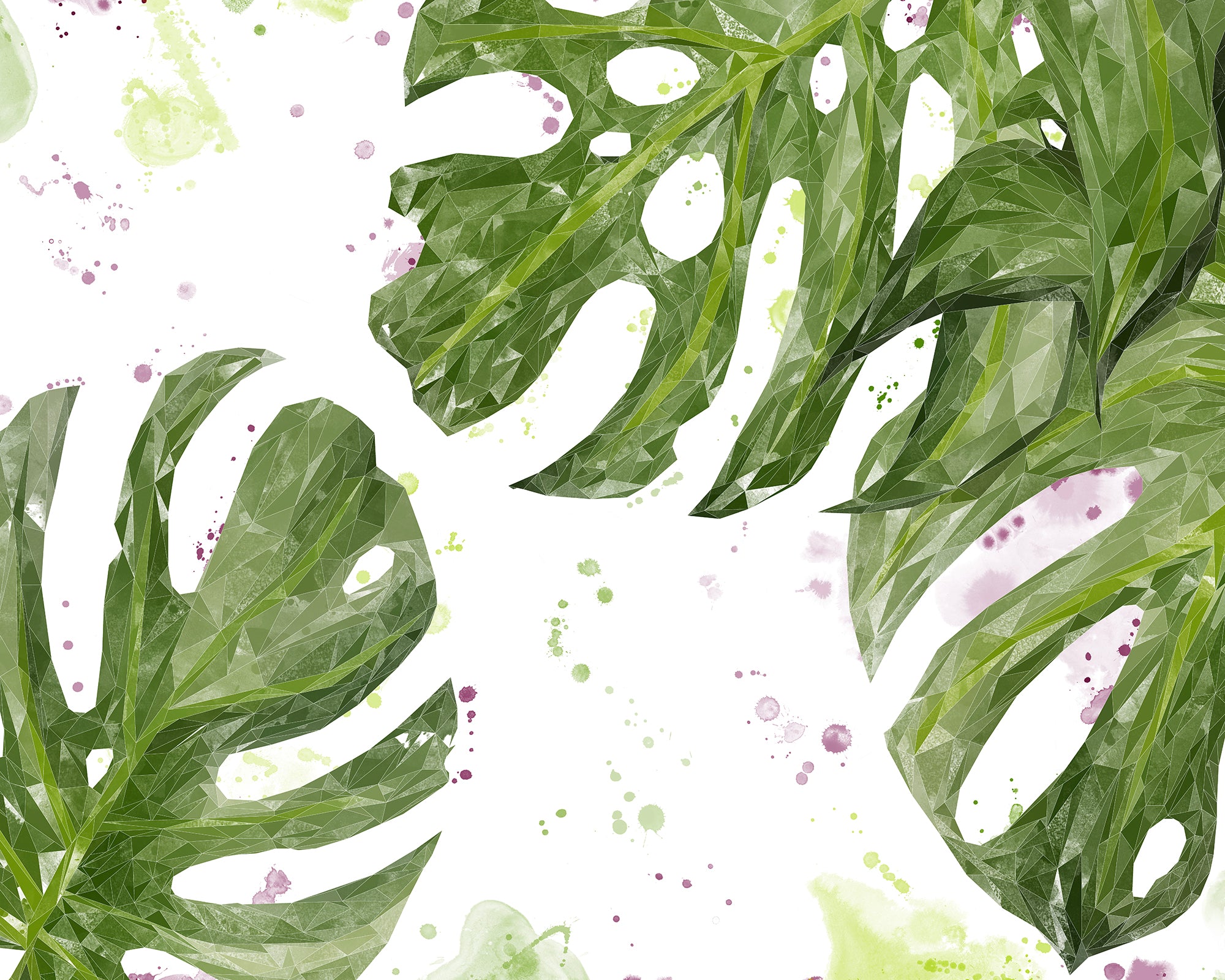 "Tranquillity" Monstera Plant Kitchen Splashback