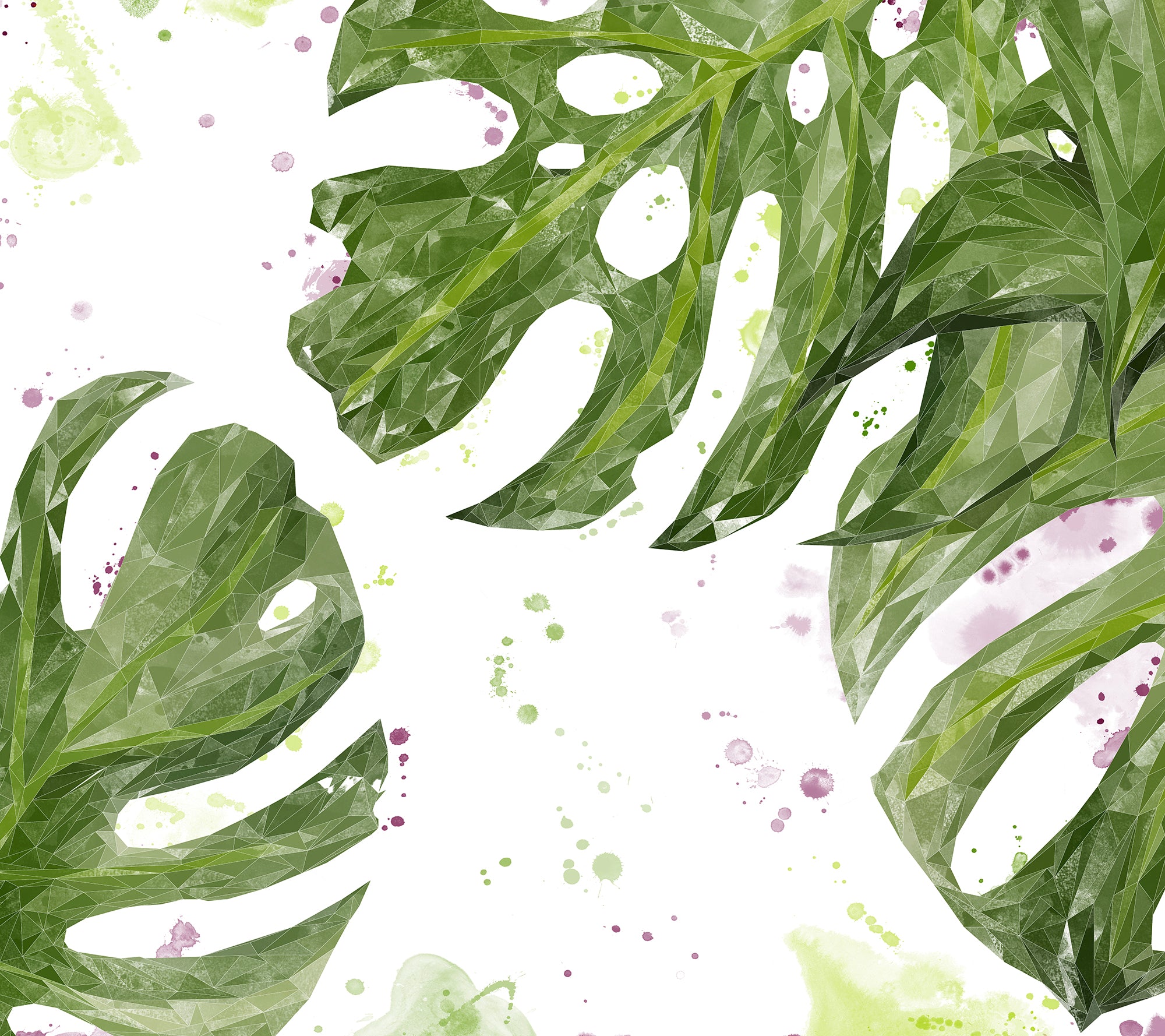 "Tranquillity" Monstera Plant Kitchen Splashback