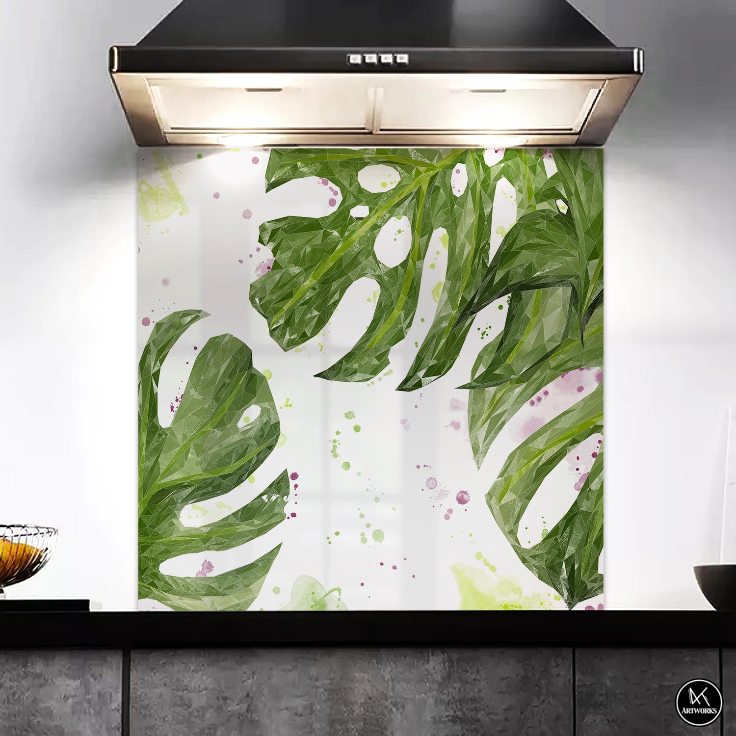 "Tranquillity" Monstera Plant Kitchen Splashback