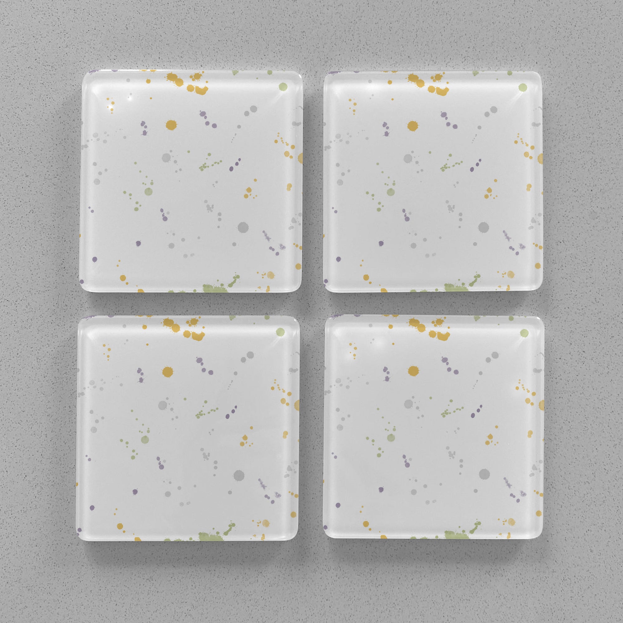 "Millie" Accent Premium Glass Coasters