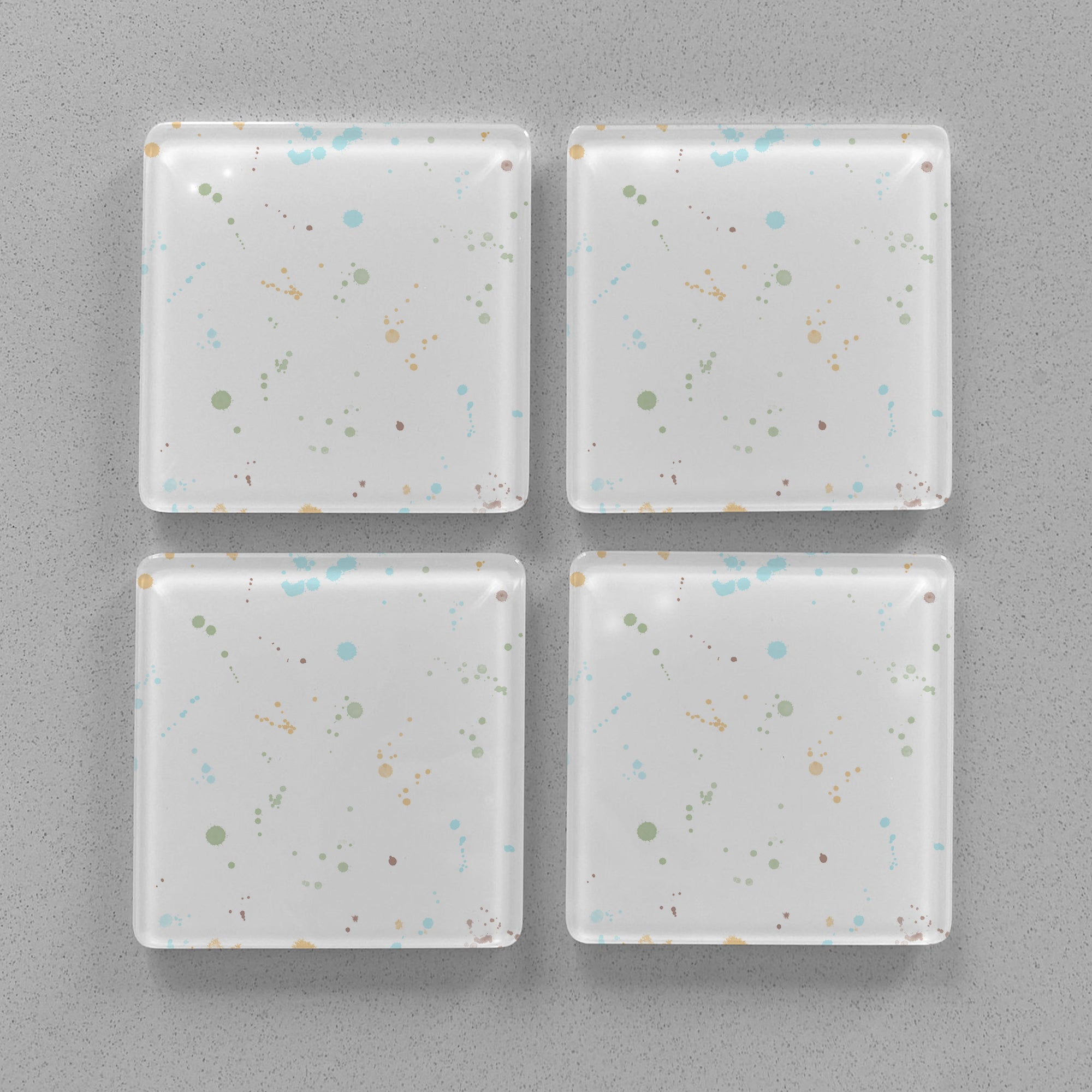 "Mac" Accent Premium Glass Coasters