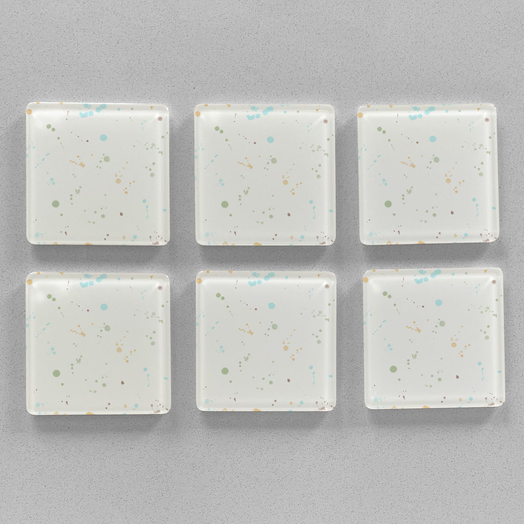 "Mac" Accent Premium Glass Coasters