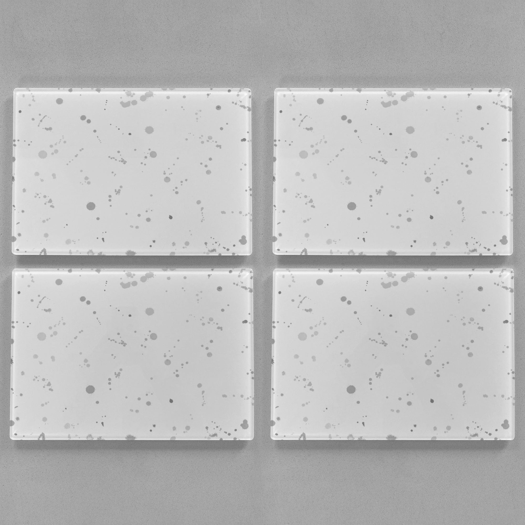 "Mac" Grey Background Splashes Accent Premium Glass Placemat