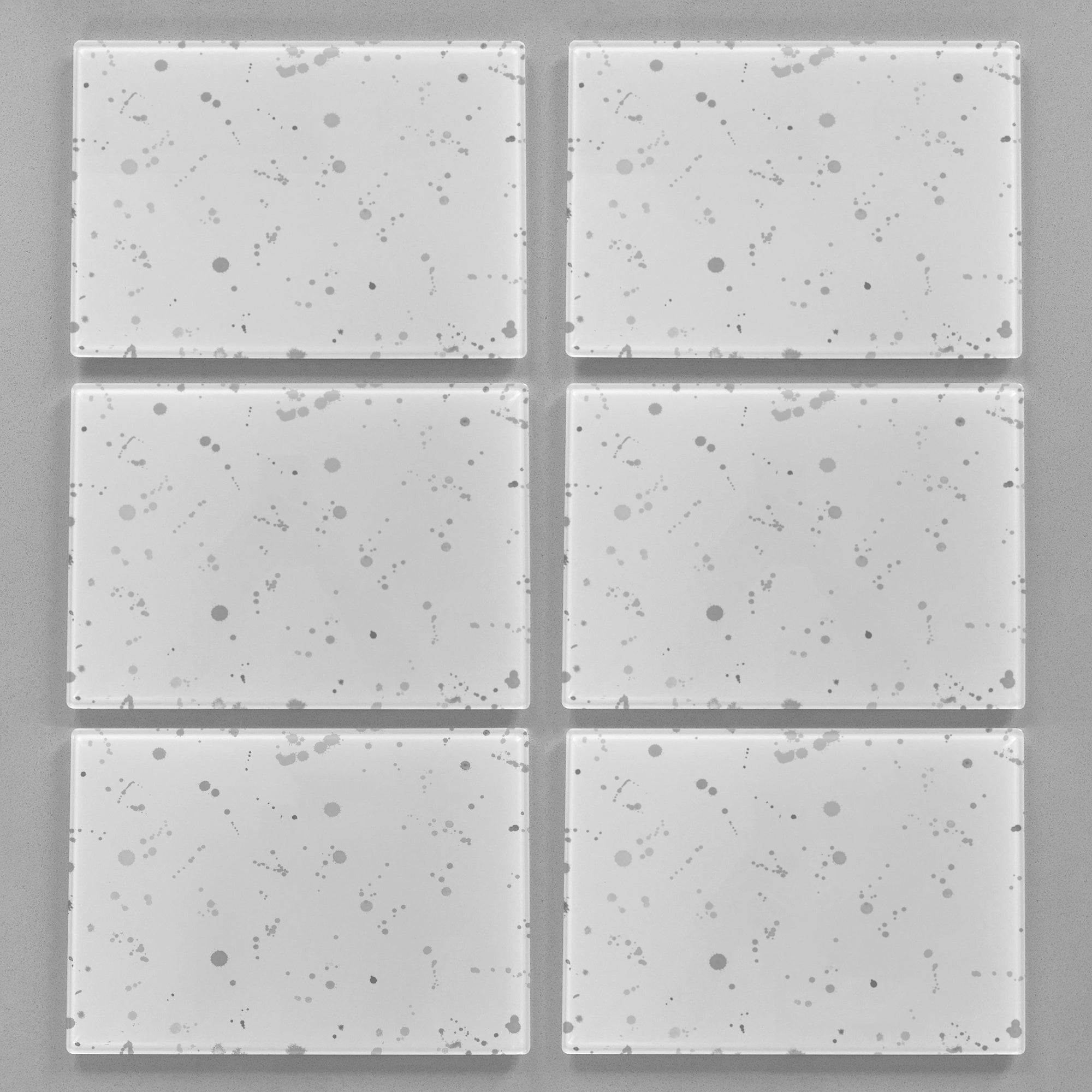 "Mac" Grey Background Splashes Accent Premium Glass Placemat