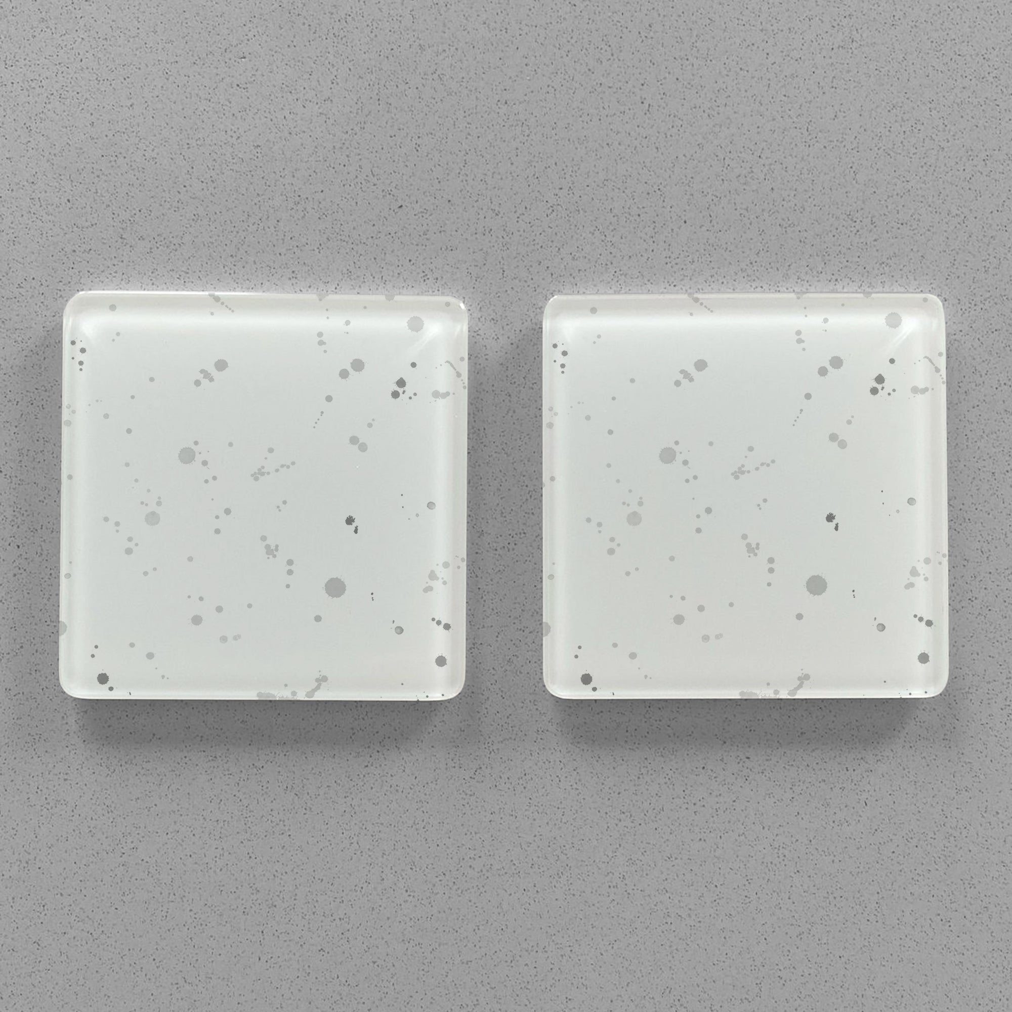 "The Bee" Grey Background Splashes Accent Premium Glass Coasters