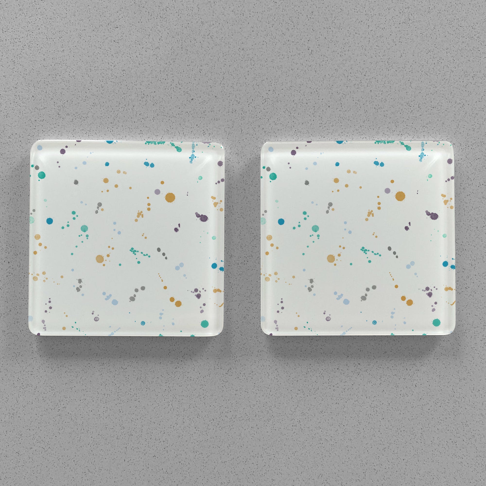 "Marty" Accent Premium Glass Coasters