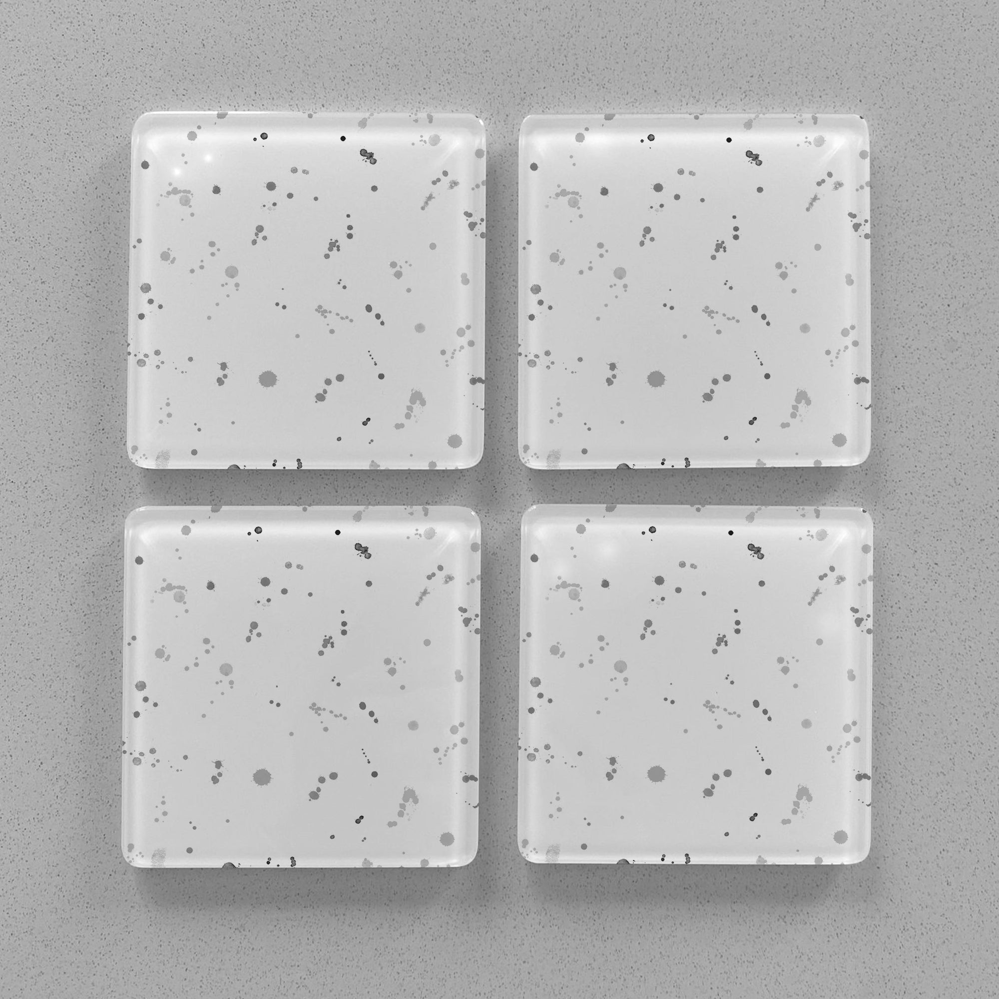 "The Hare" (B&W) Accent Premium Glass Coasters