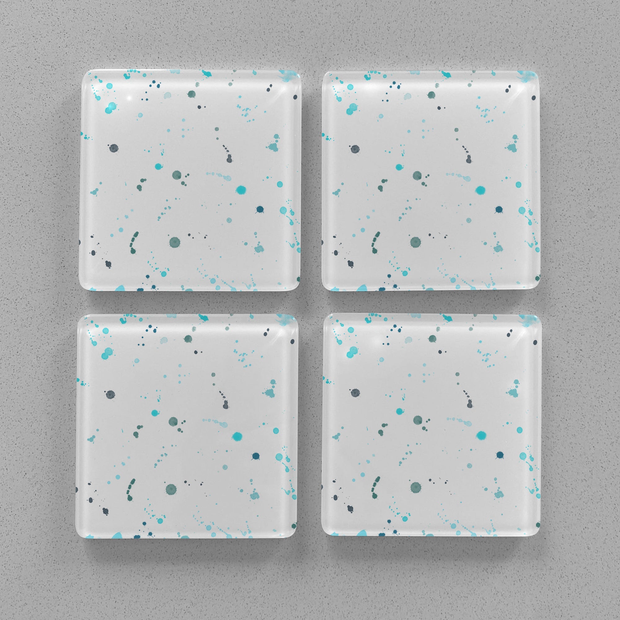 "The Blue Lobster" Accent Premium Glass Coasters