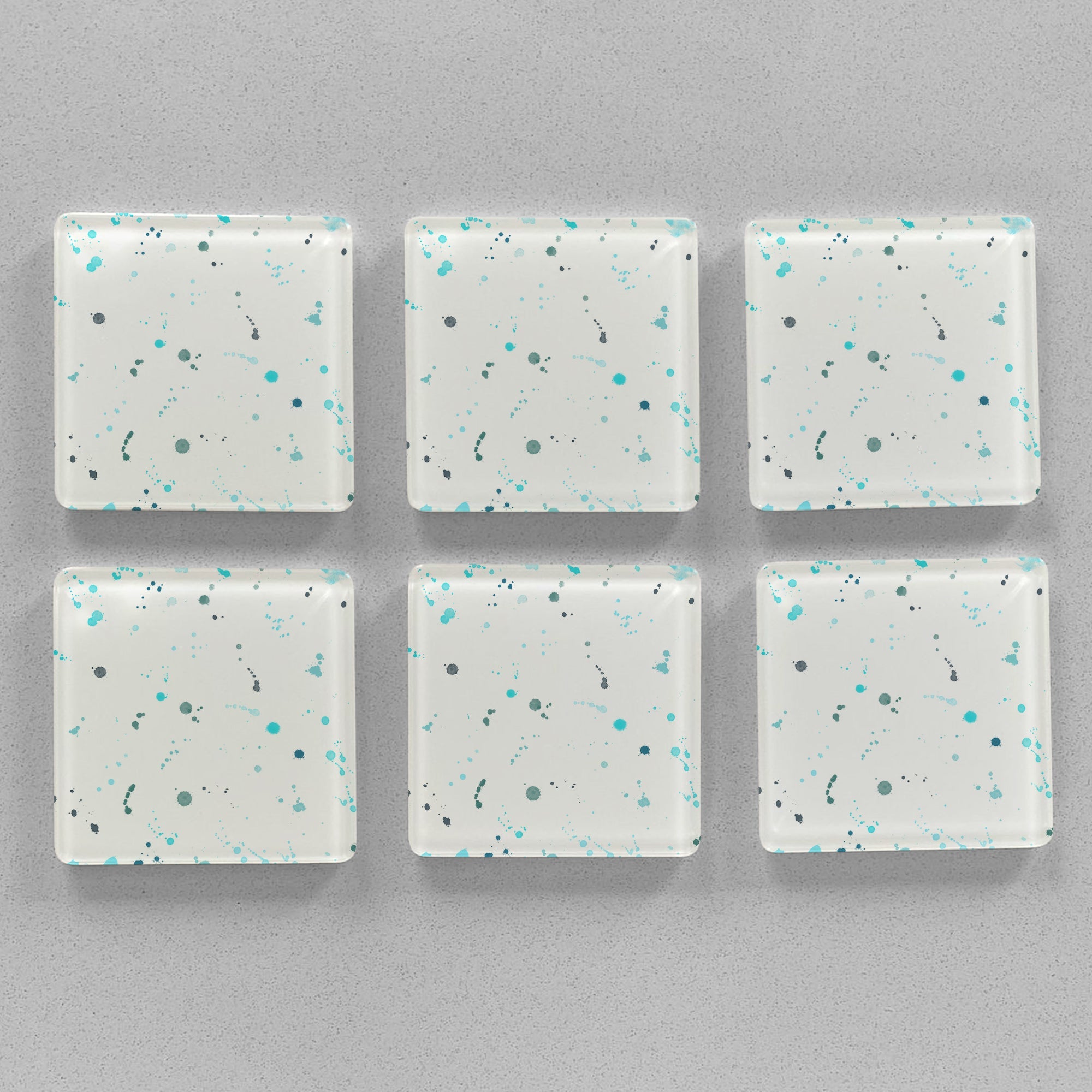 "The Blue Lobster" Accent Premium Glass Coasters