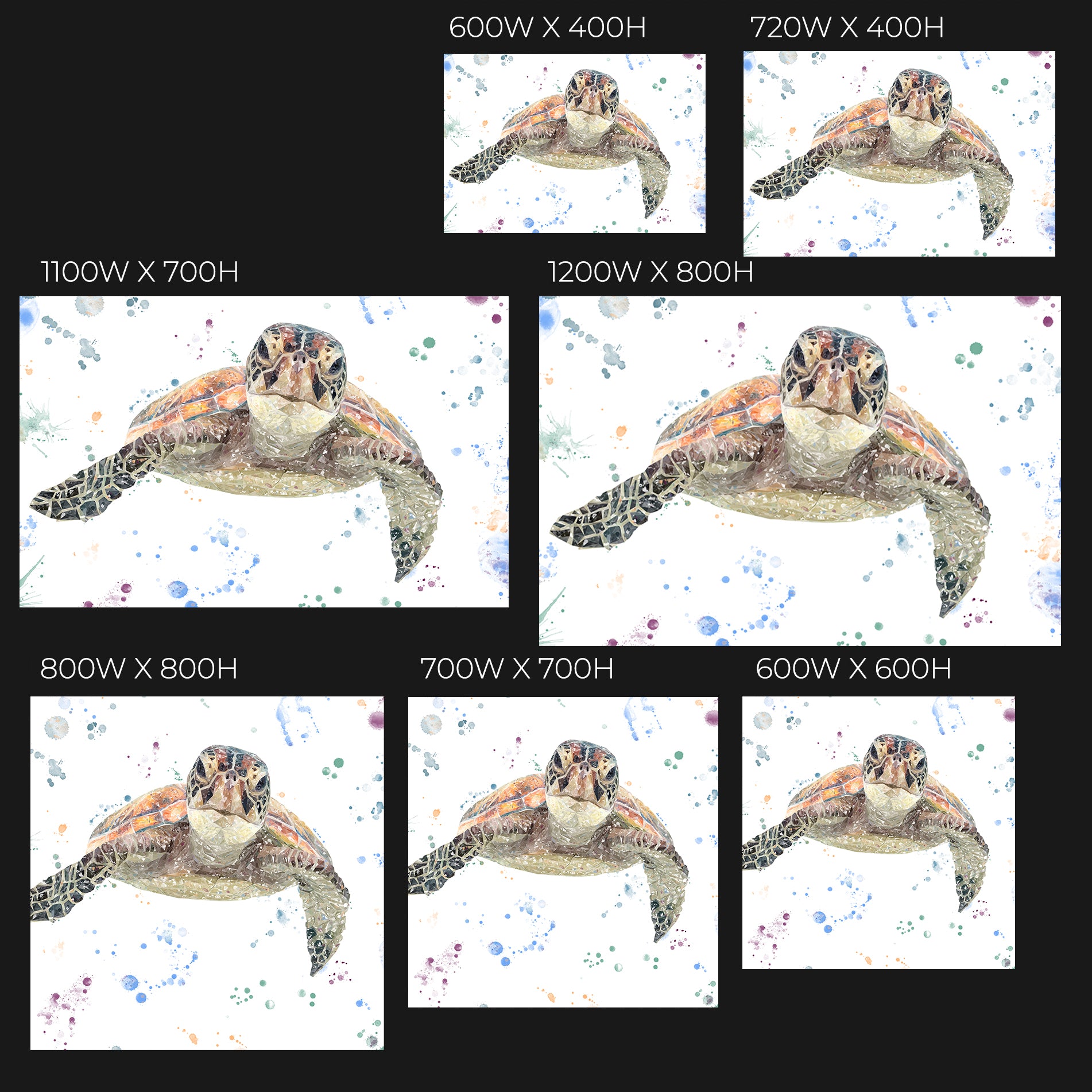 NEW! "Drift" The Sea Turtle Glass Wall Art