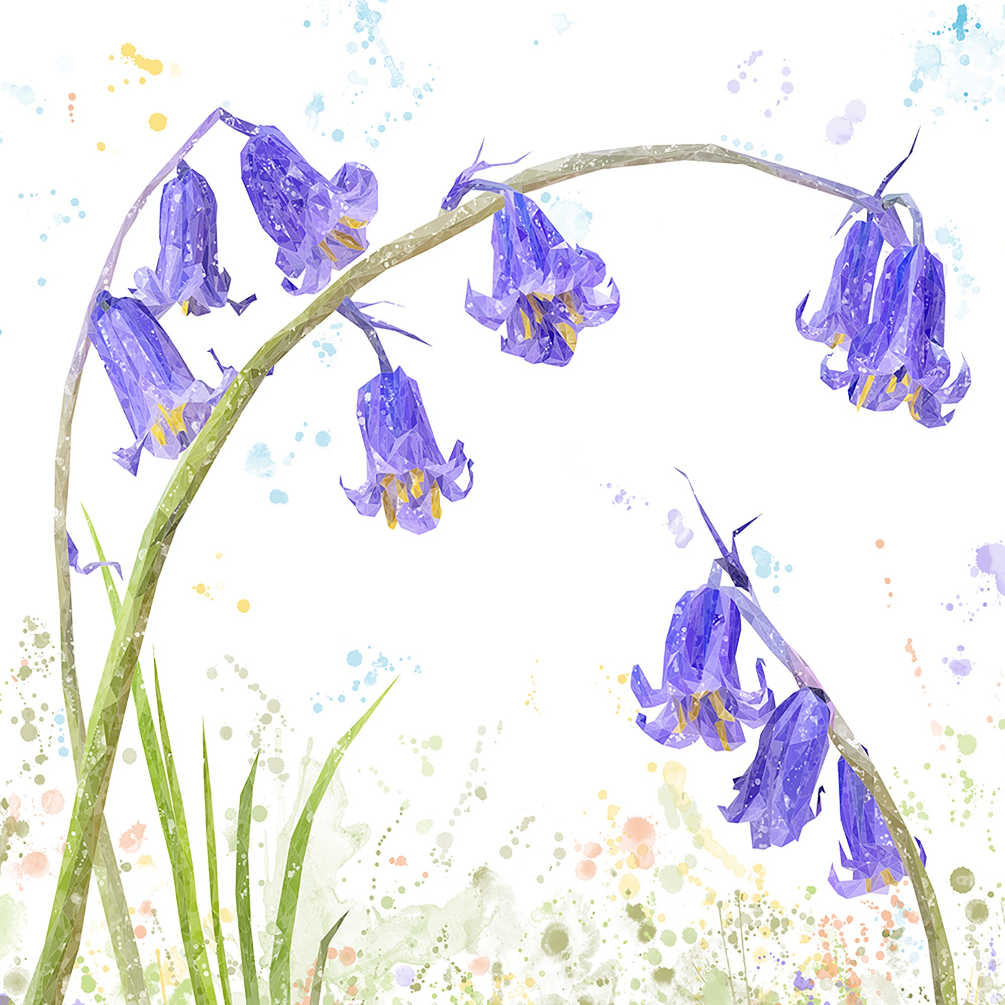 "Bluebells" Premium Glass Coasters