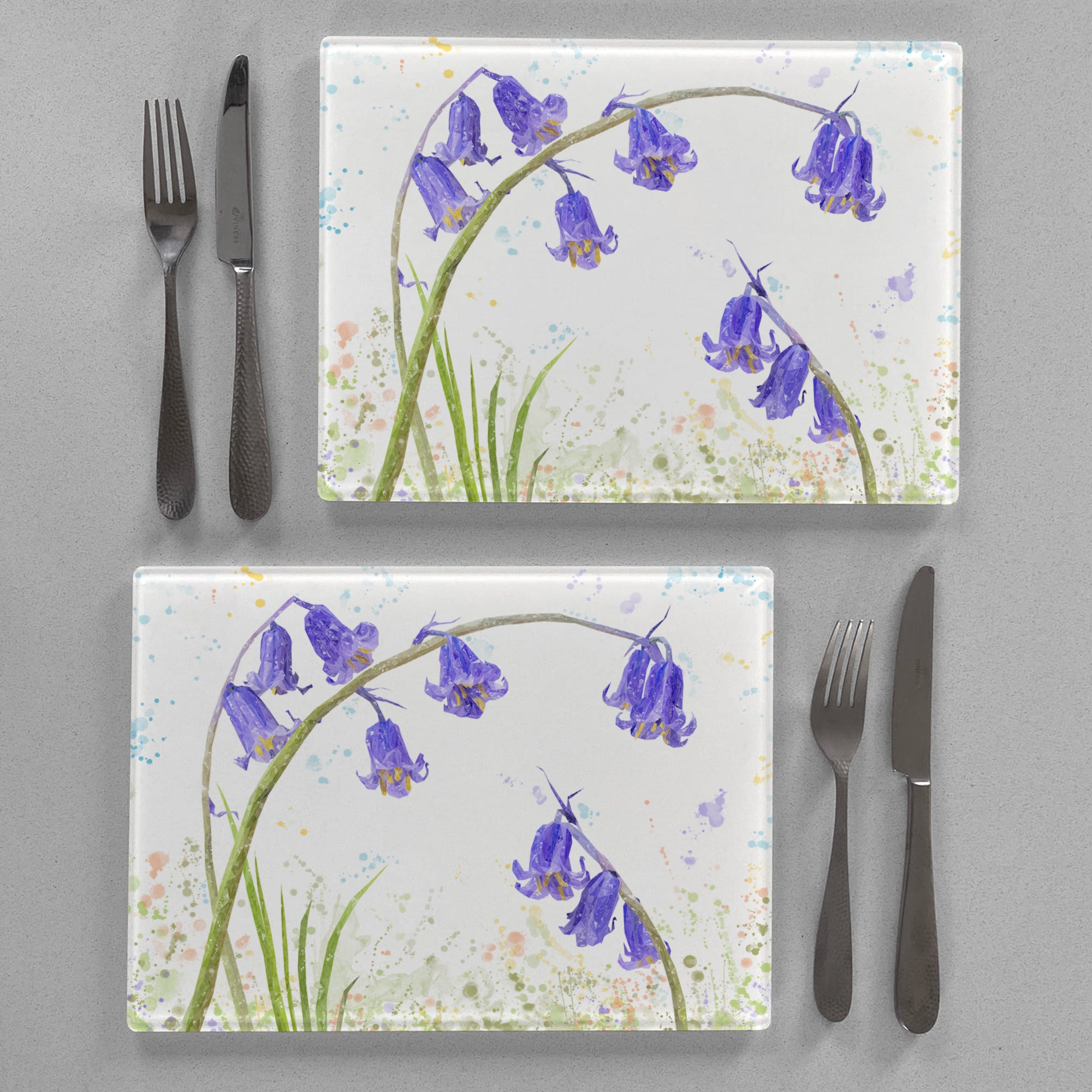 "Bluebells" Premium Glass Placemat