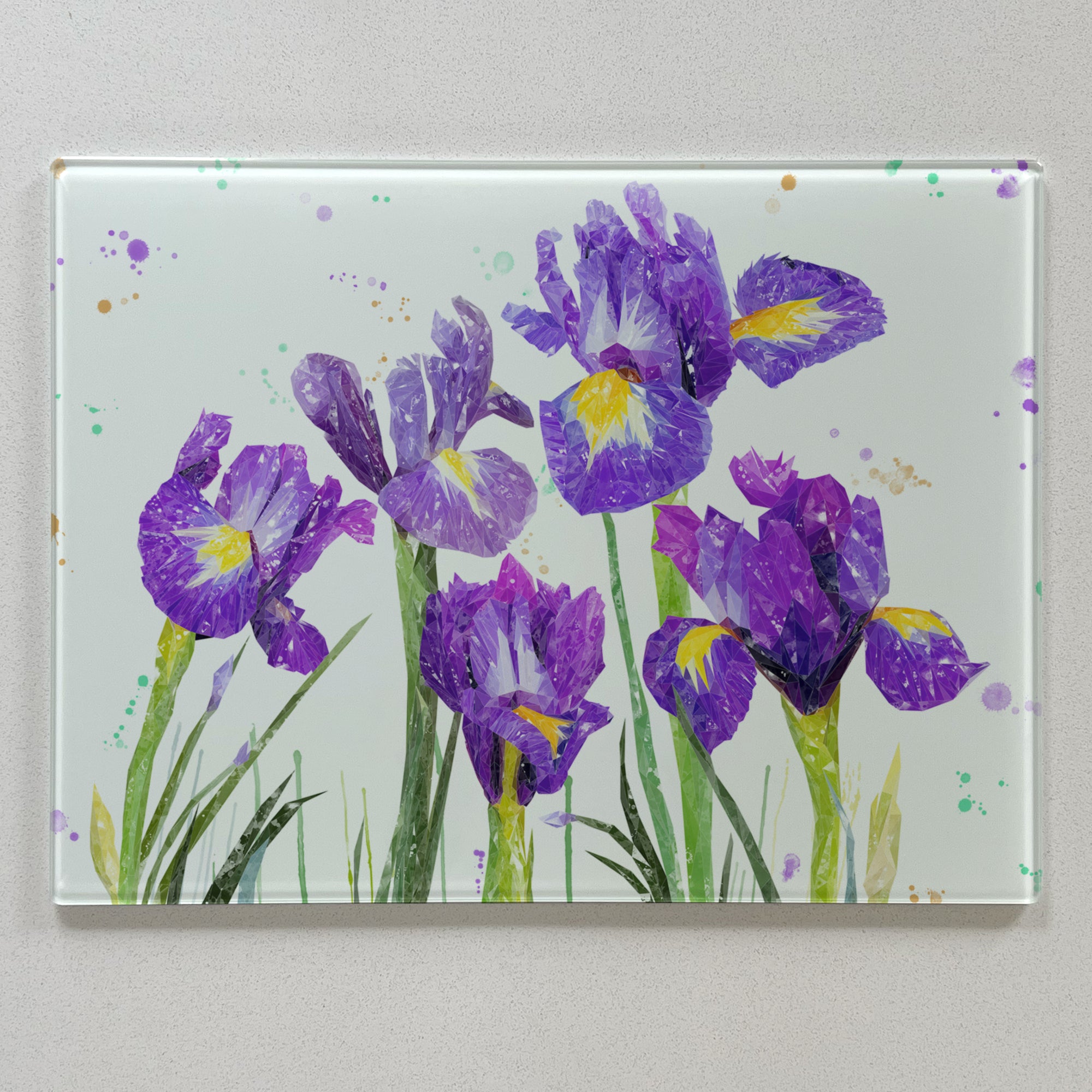 NEW! "Purple Haze" Iris Premium Glass Worktop Saver