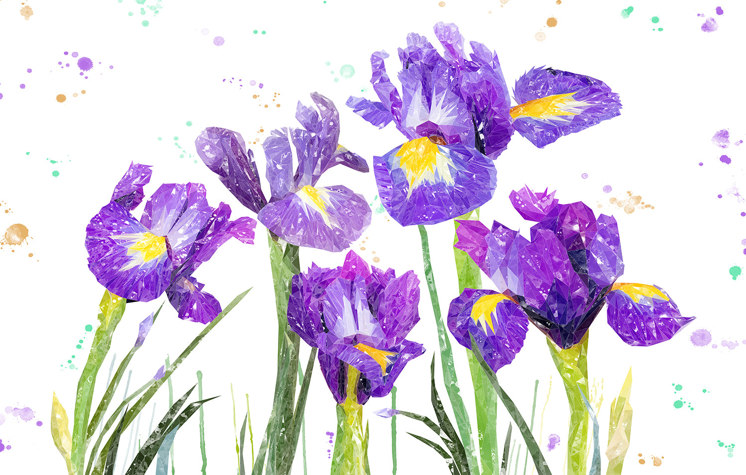 NEW! "Purple Haze" Iris Glass Wall Art