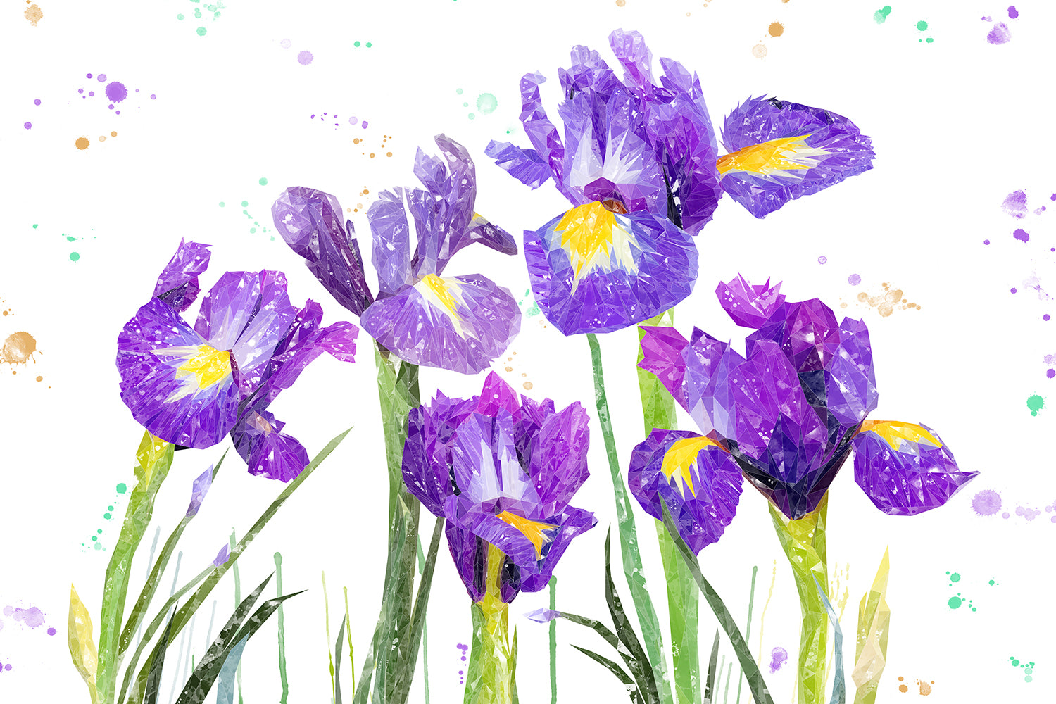 NEW! "Purple Haze" Iris Glass Wall Art