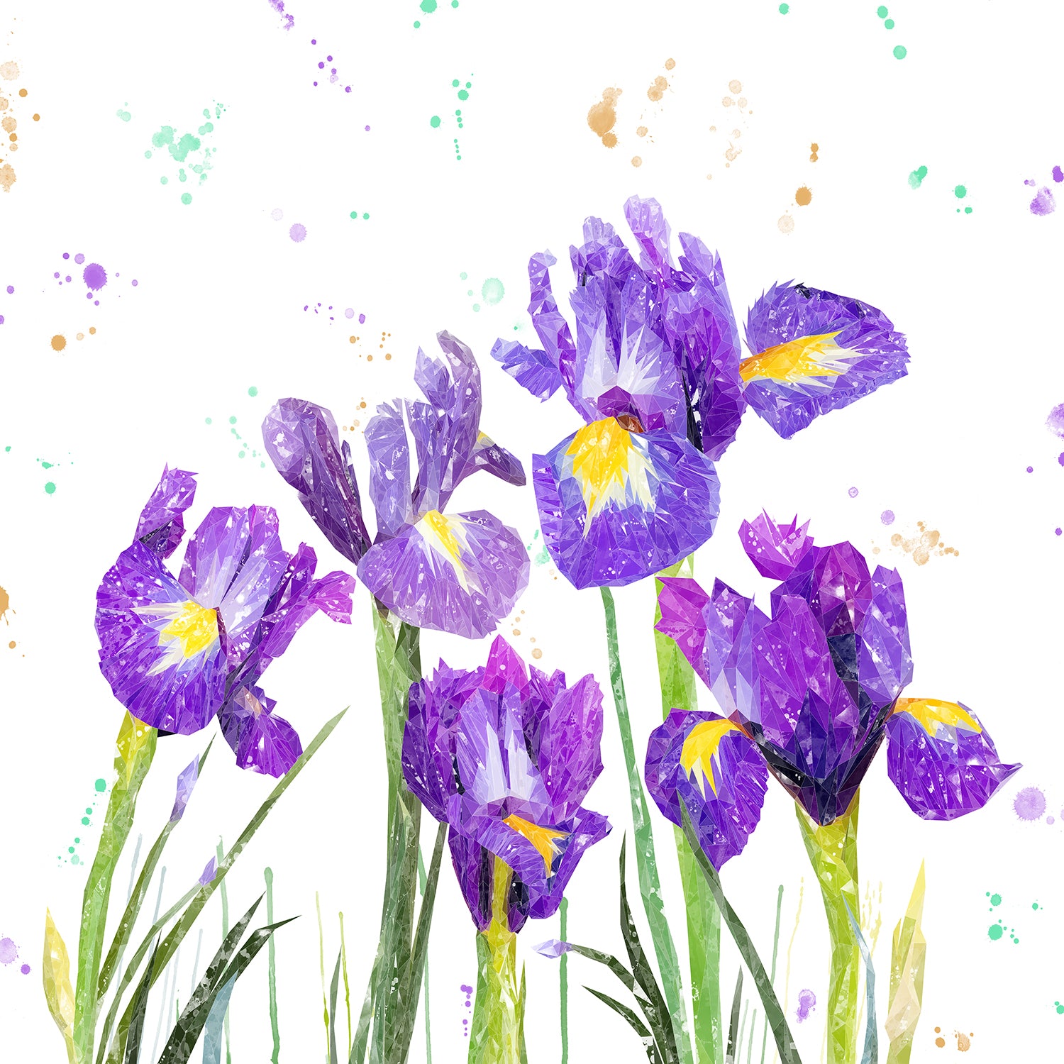 NEW! "Purple Haze" Iris Glass Wall Art