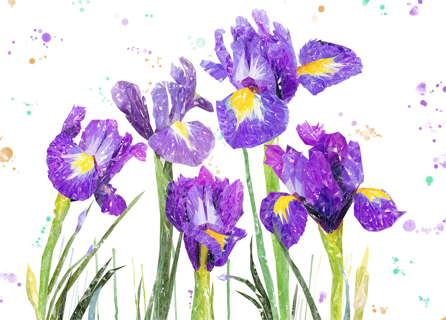NEW! "Purple Haze" Iris Premium Glass Placemat